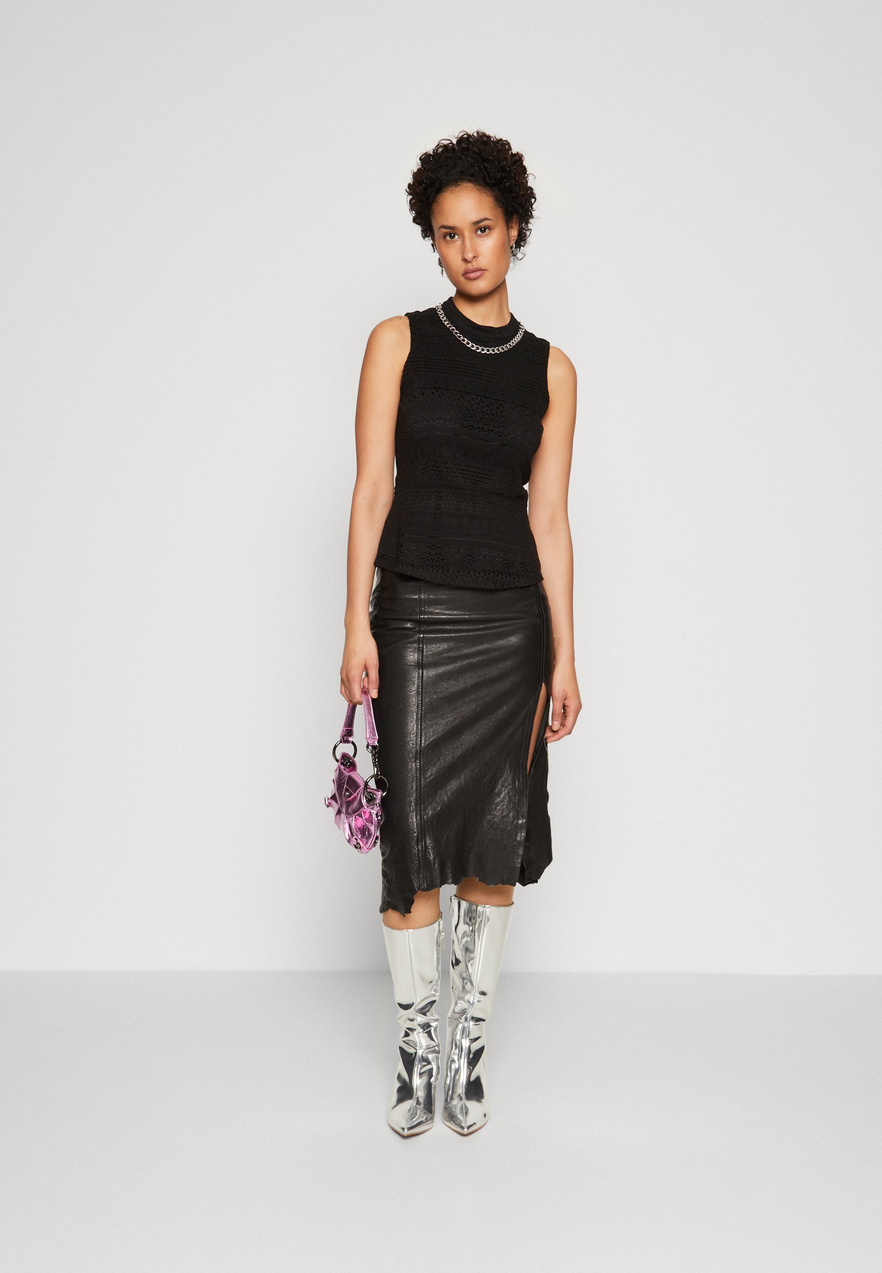 Vero Moda VMHONEY HIGHNECK - Top - black