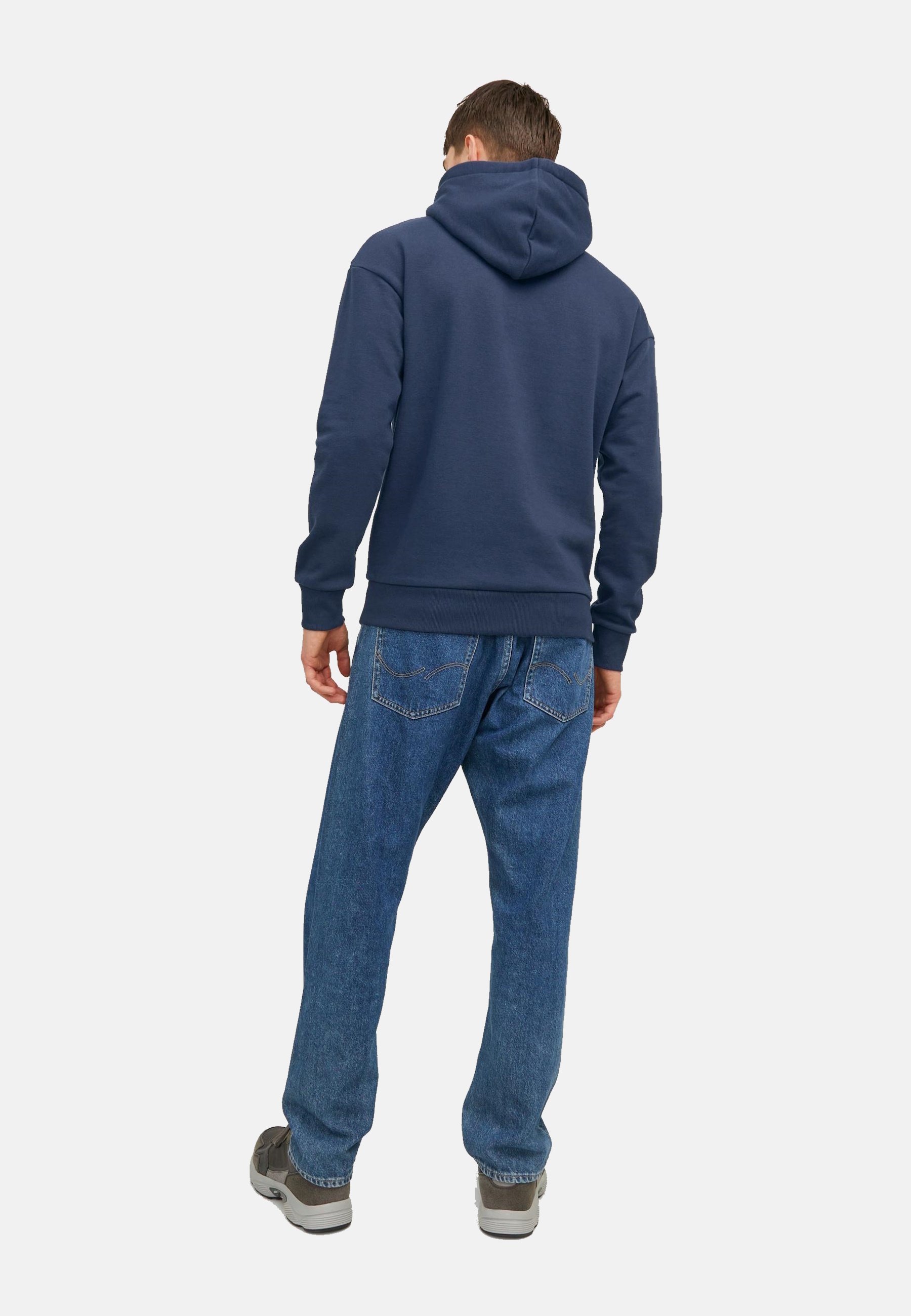 Jack &Jones JOSH MIT TUNNELZUG KÄNGURUT - Hoodie - dunkelblau/dark blue