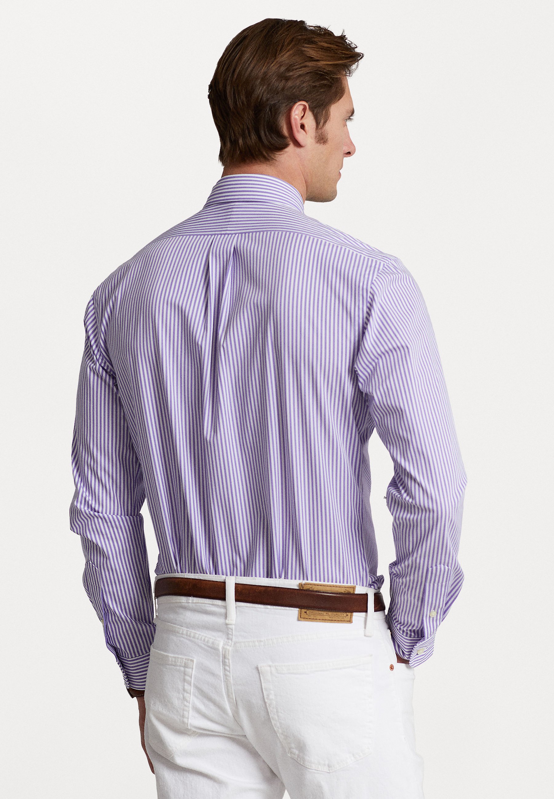 Polo Ralph Lauren SLIM FIT STRIPED SHIRT - Shirt - lavender/white/lilac