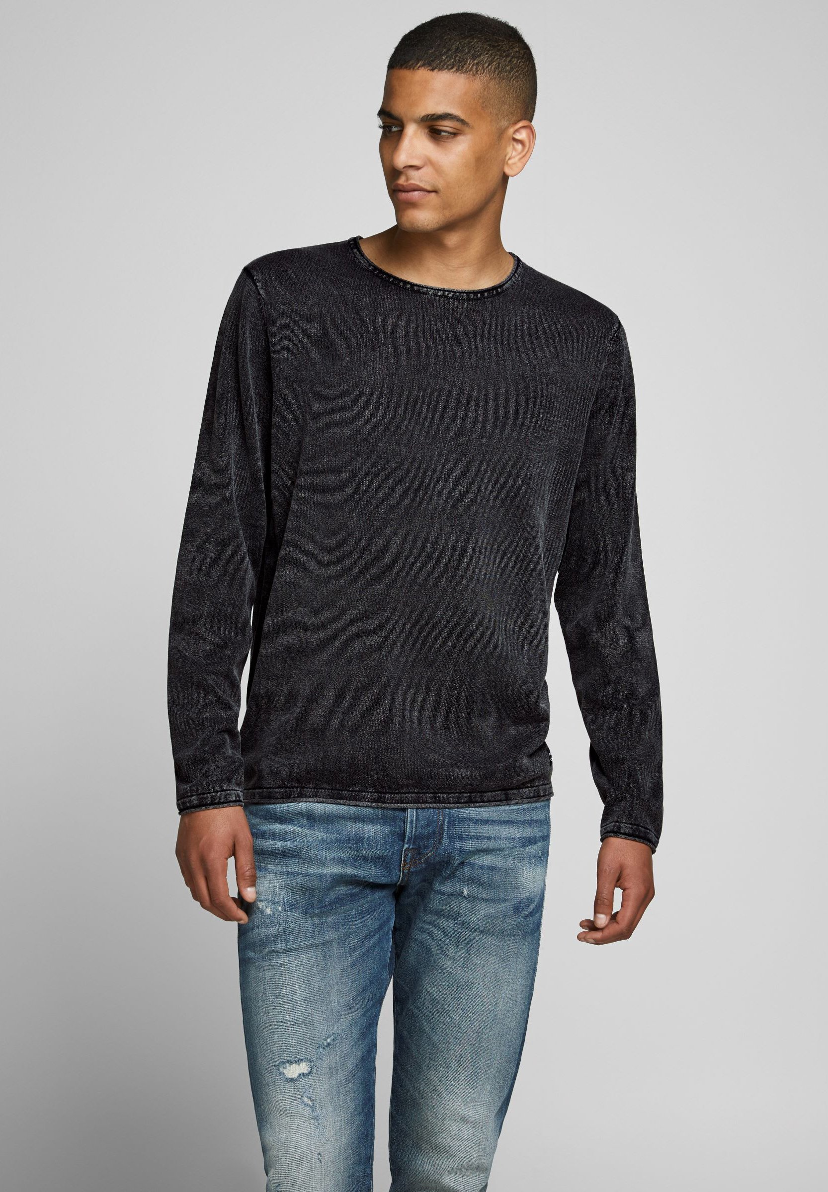 Jack &Jones JJELEO CREW NECK NOOS - Jumper - caviar/black