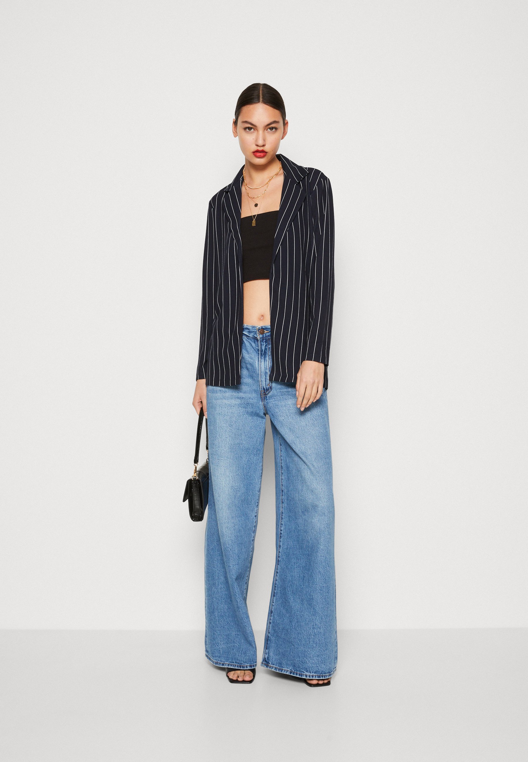 ONLY ONLSANIA - Short coat - night sky/cloud dancer/dark blue