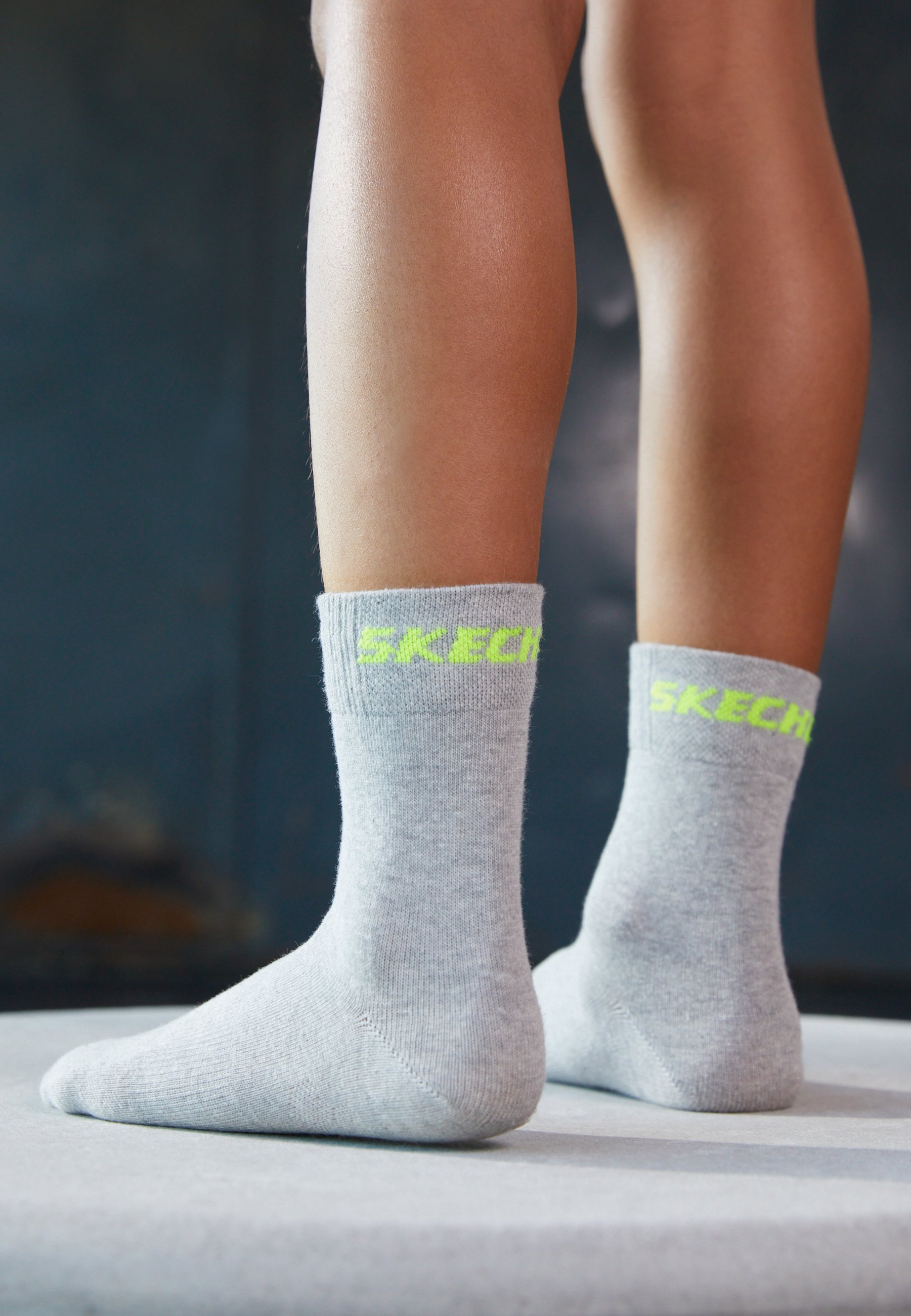 Skechers ONLINE GIRLS VENTILATION SOCKS 6 PACK - Socks - fog melange/grey