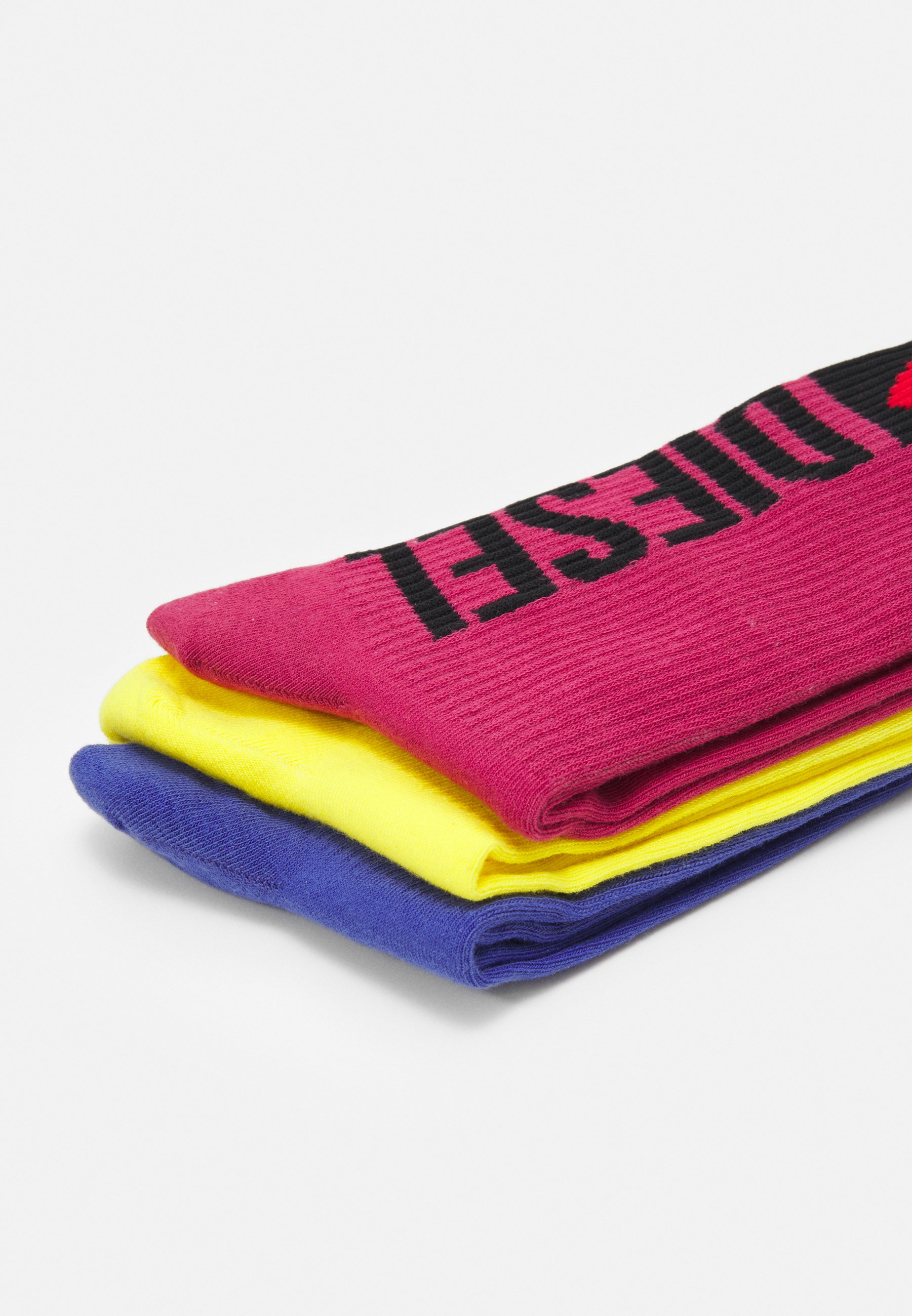 Diesel SKM-RAY-THREEPACK 3 PACK - Socks - blue/yellow/blue