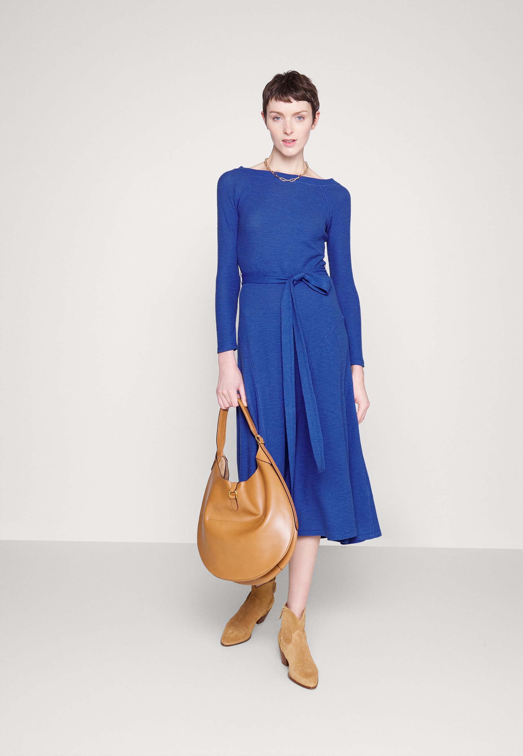 Polo Ralph Lauren LONG SLEEVE DAY DRESS - Day dress - royal navy/dark blue