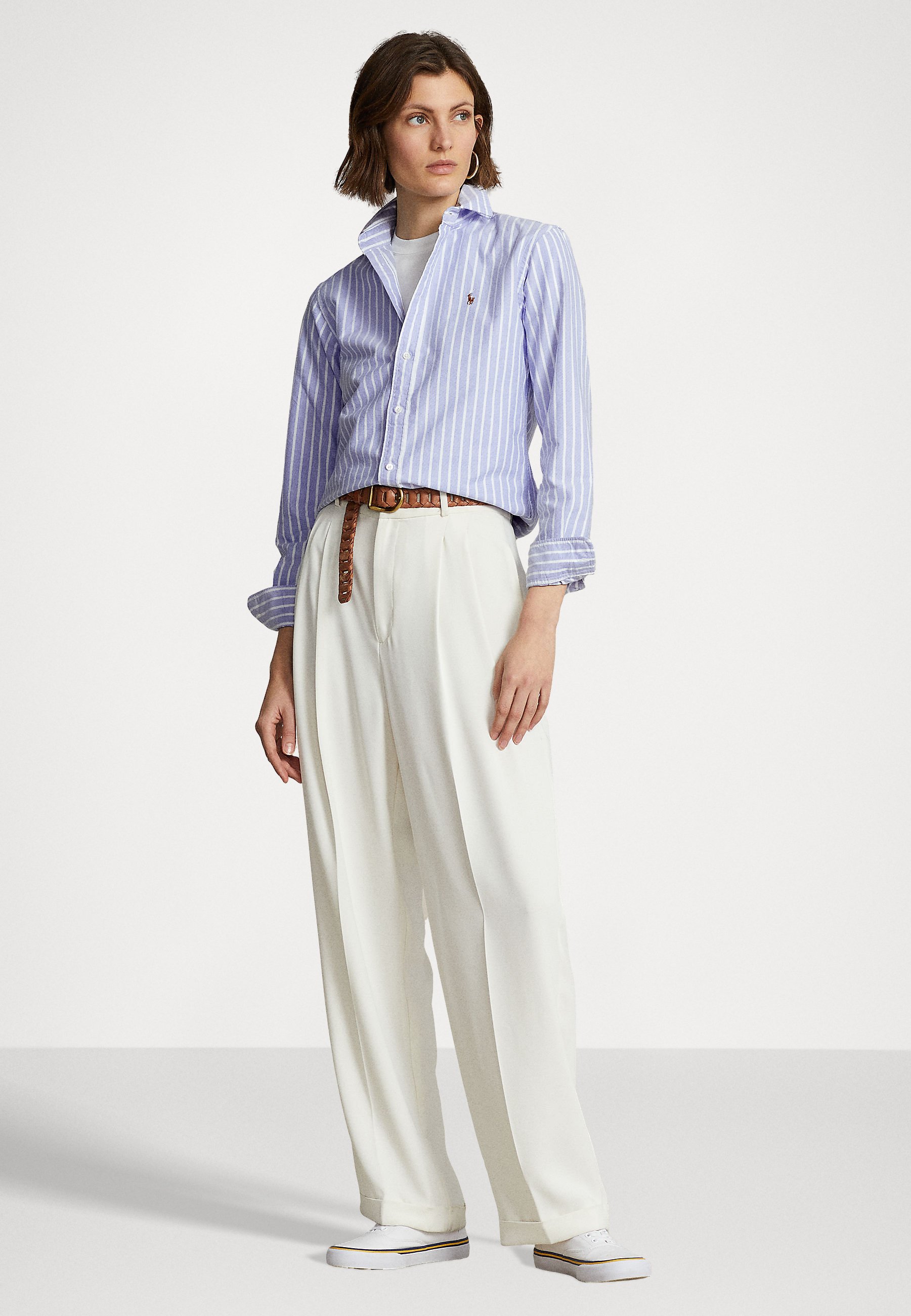 Polo Ralph Lauren OXFORD SHIRT - Button-down blouse - blue/white/white