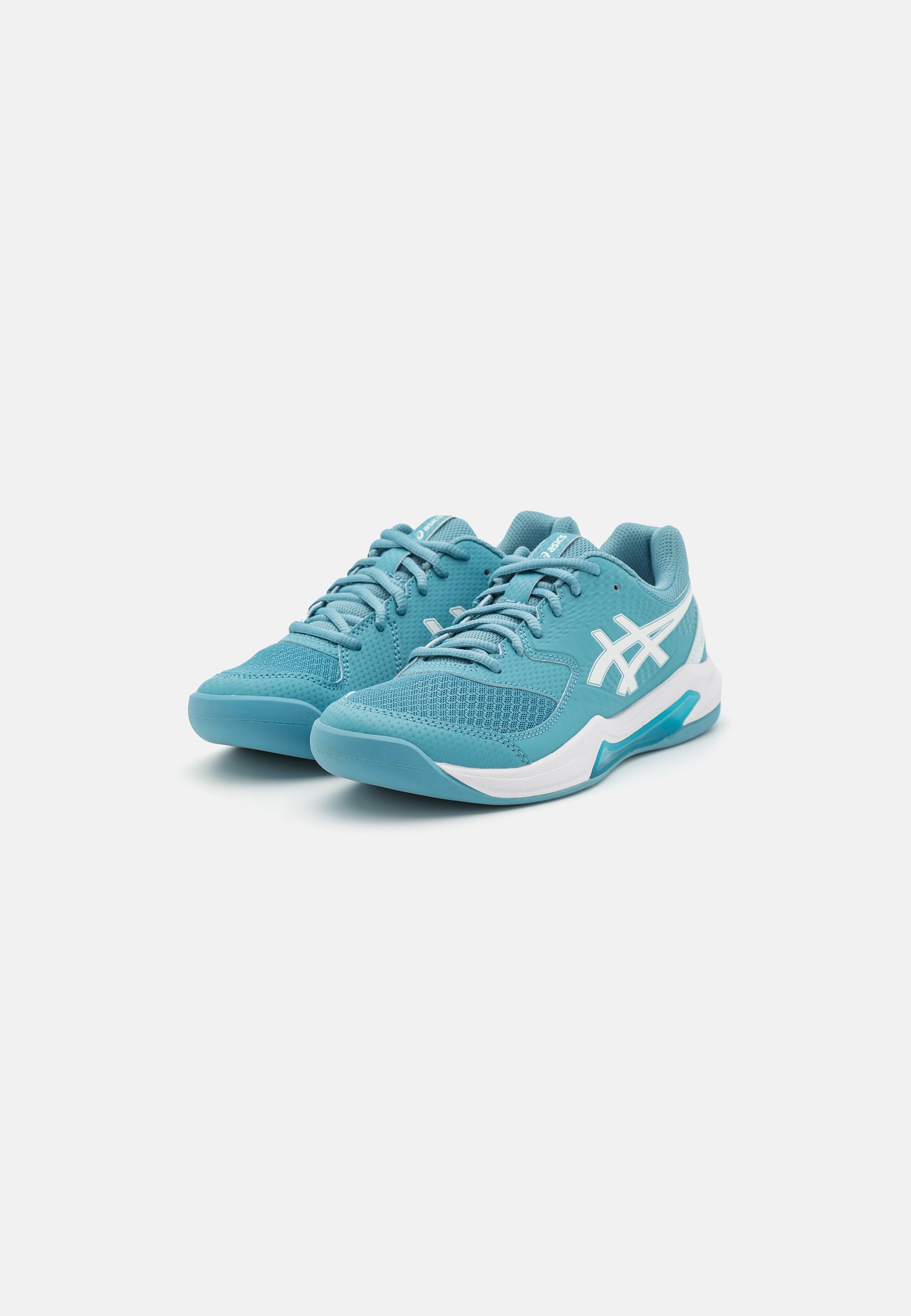 ASICS DEDICATE  INDOOR - Carpet court tennis shoes - gris blue/white/blue