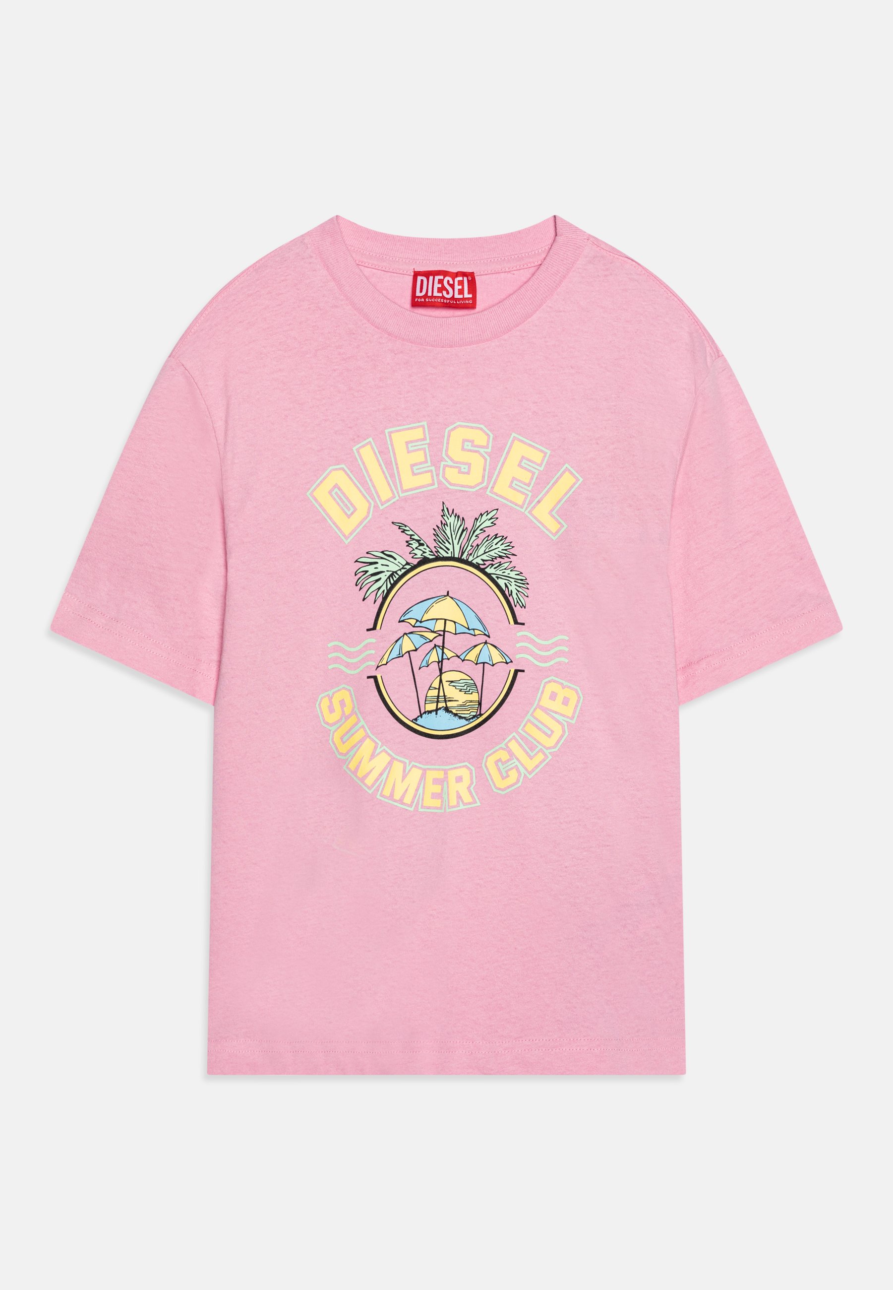 Diesel TJUSY OVER UNISEX - Print T-shirt - pastel pink/light pink