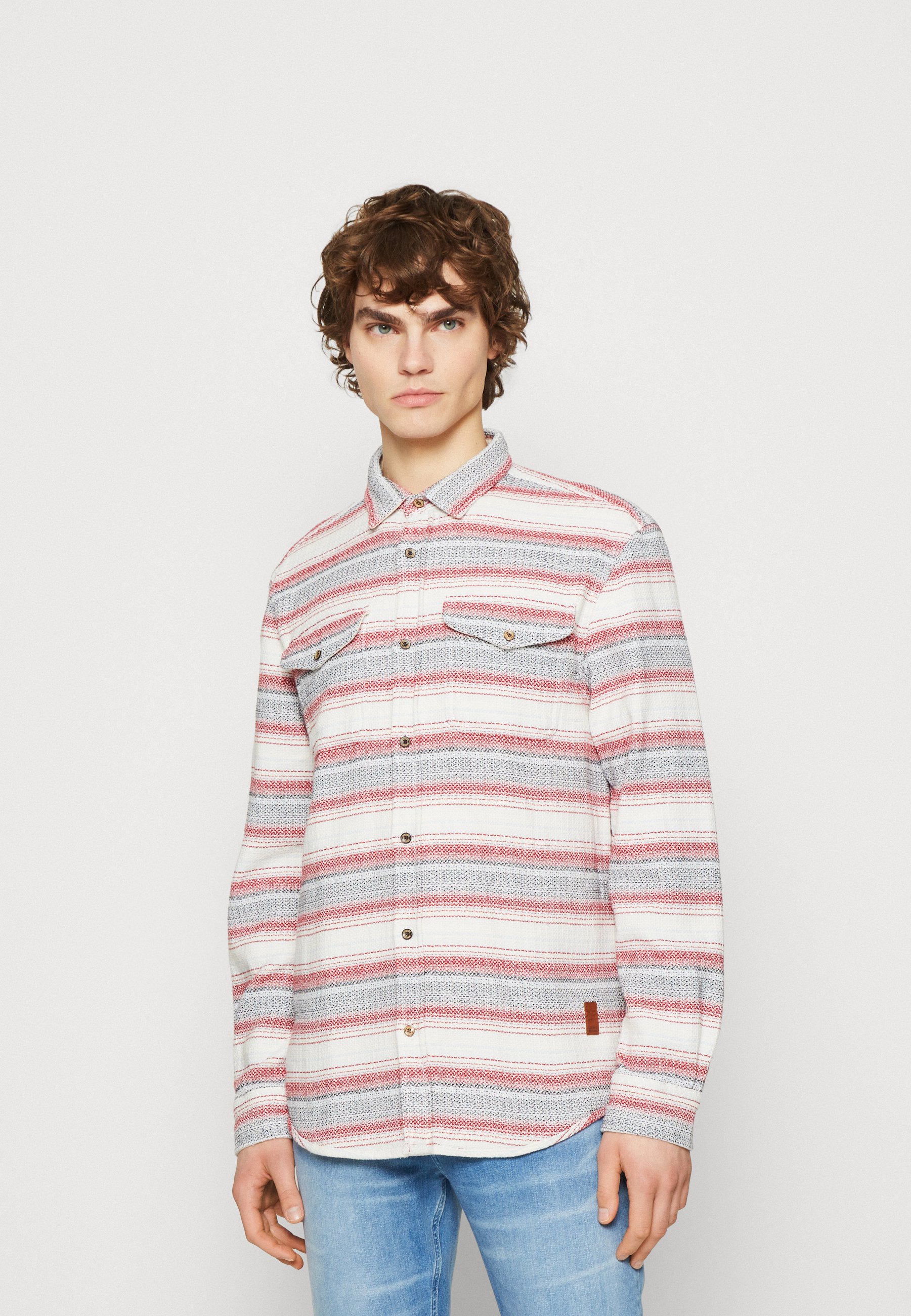 Scotch & Soda CHECK STRIPE SHIRT - Shirt - blue
