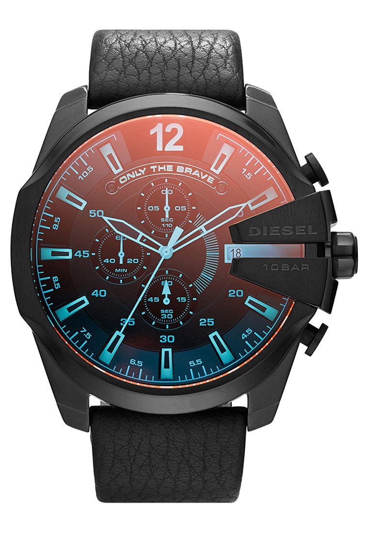 Diesel LG RD BLK BLK ST - Chronograph watch - schwarz/black