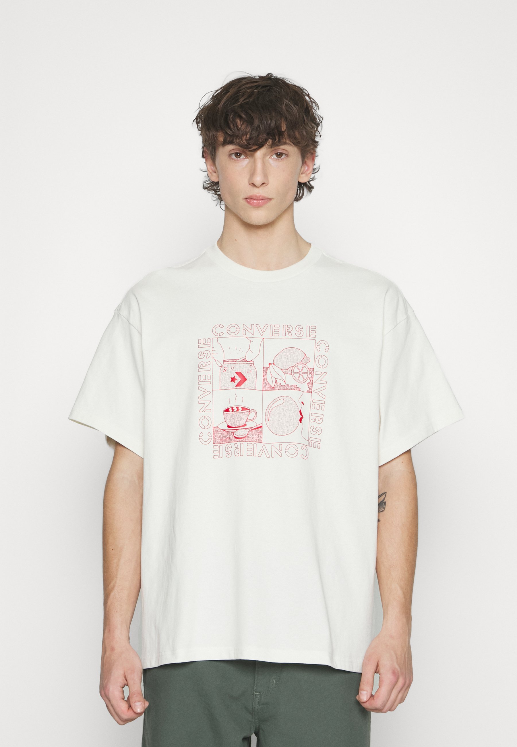 Converse SENSORY GRAPHIC  - Print T-shirt - egret/white