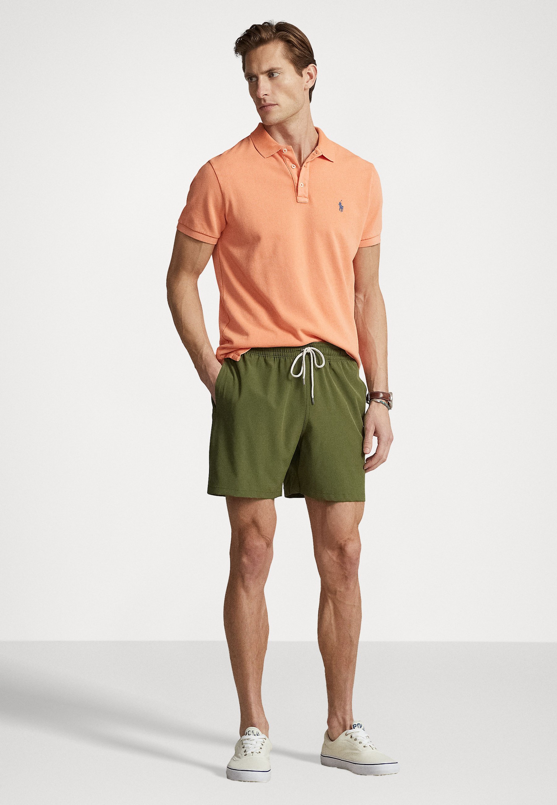 Polo Ralph Lauren TRAVELLER SWIMMING TRUNK - Swimming shorts - supply olive/olive