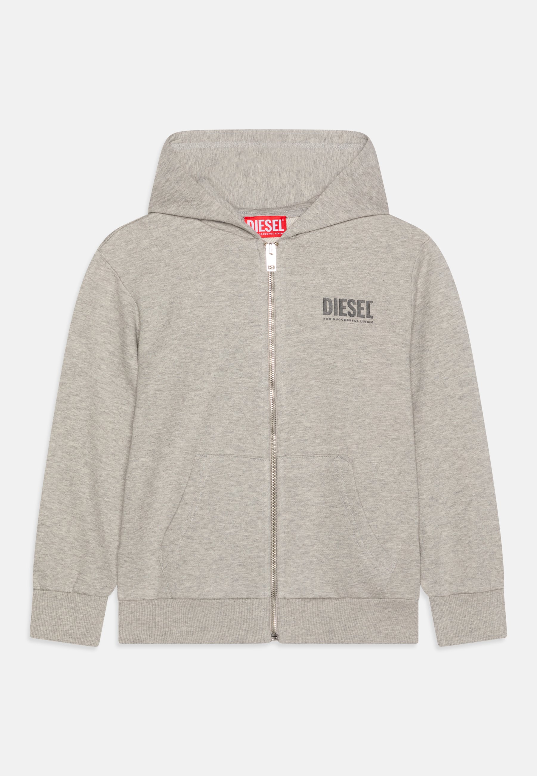 Diesel LSTEPPIU DI OVER UNISEX - Zip-up sweatshirt - grigio melange nuovo/grey
