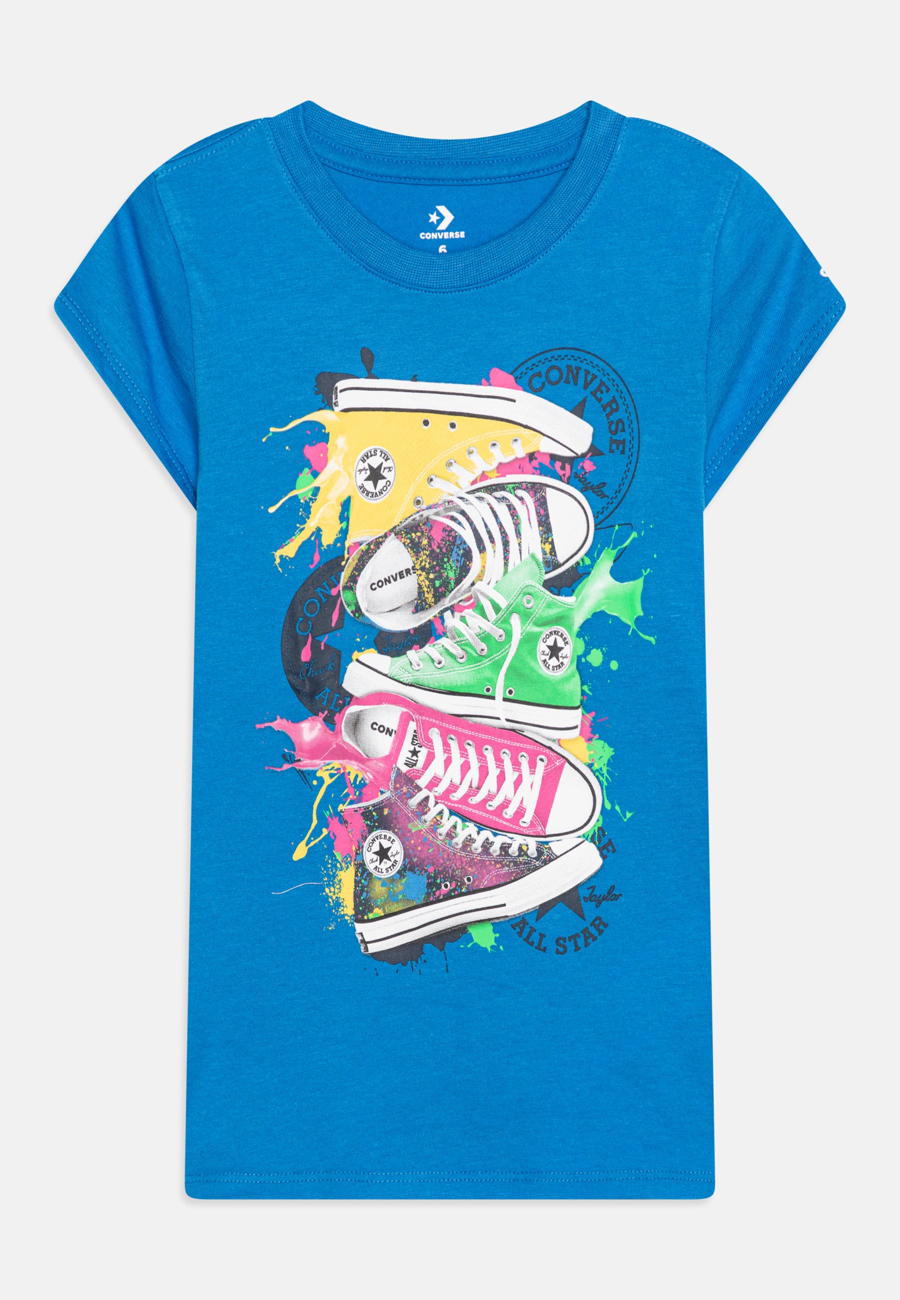 Converse CHUCK TAYLOR - Print T-shirt - light blue