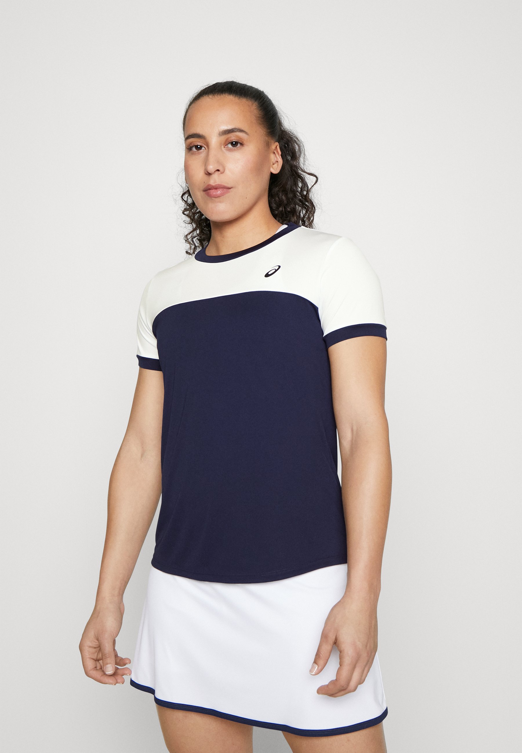 ASICS WOMEN COURT - Print T-shirt - midnight/brilliant white/blue