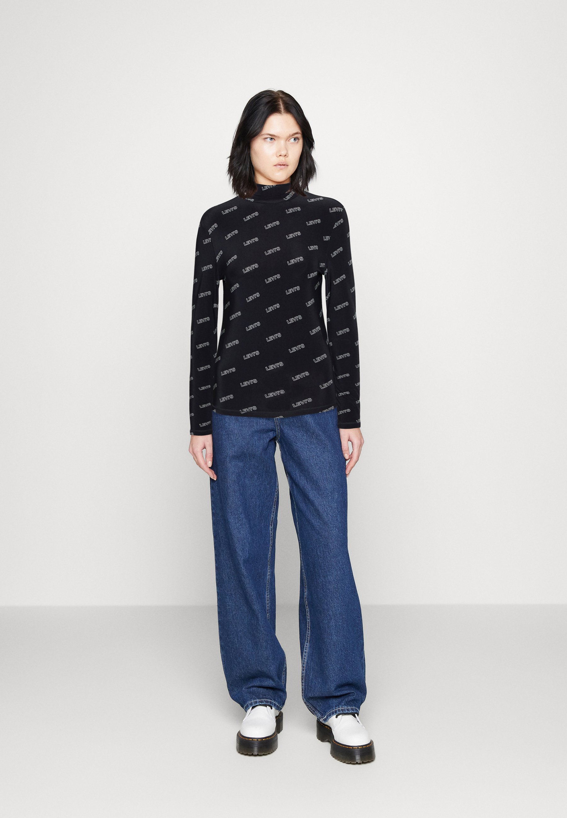 Levi's® SECONDSKIN TURTLENECK - Long sleeved top - caviar/black