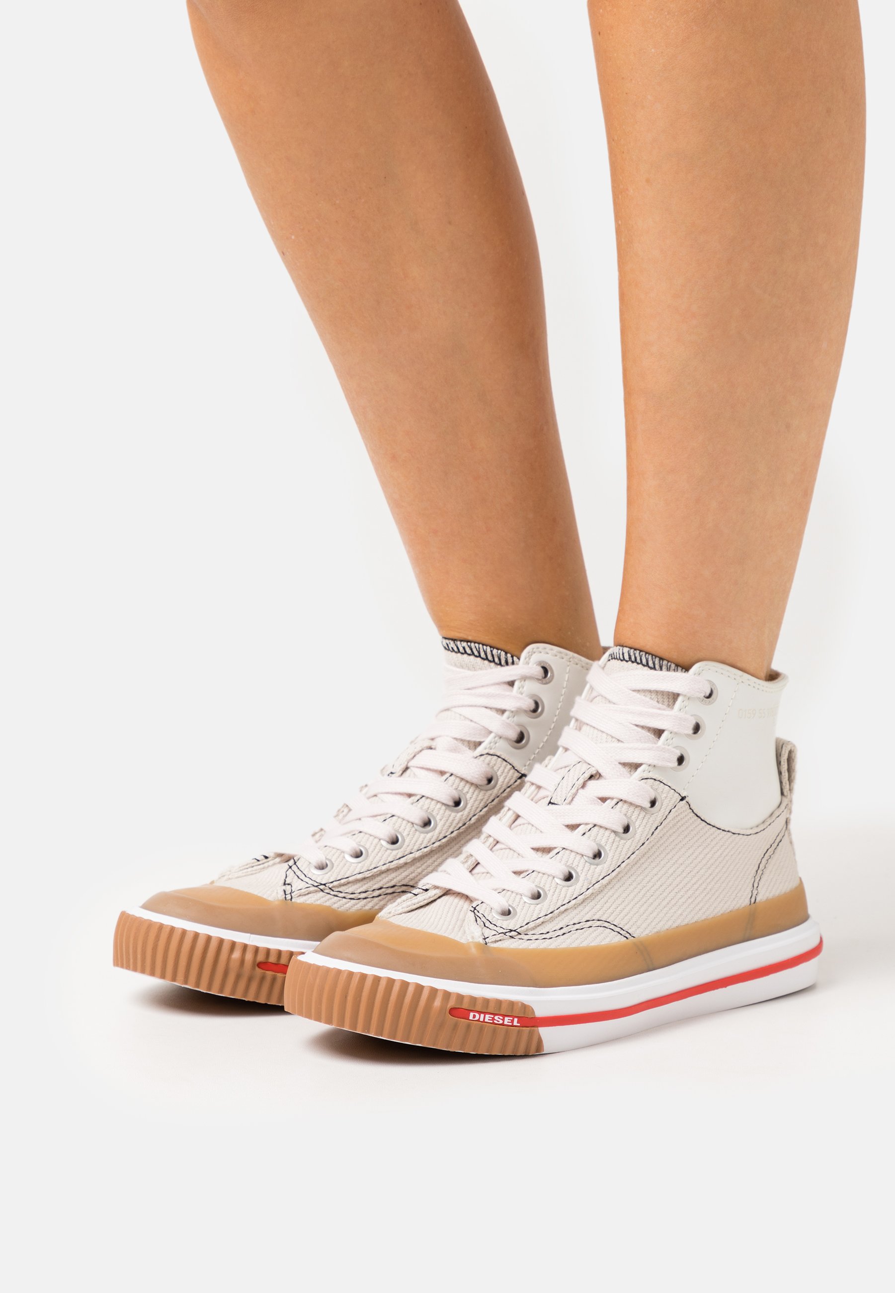Diesel S-ATHOS MID W - High-top trainers - off-white