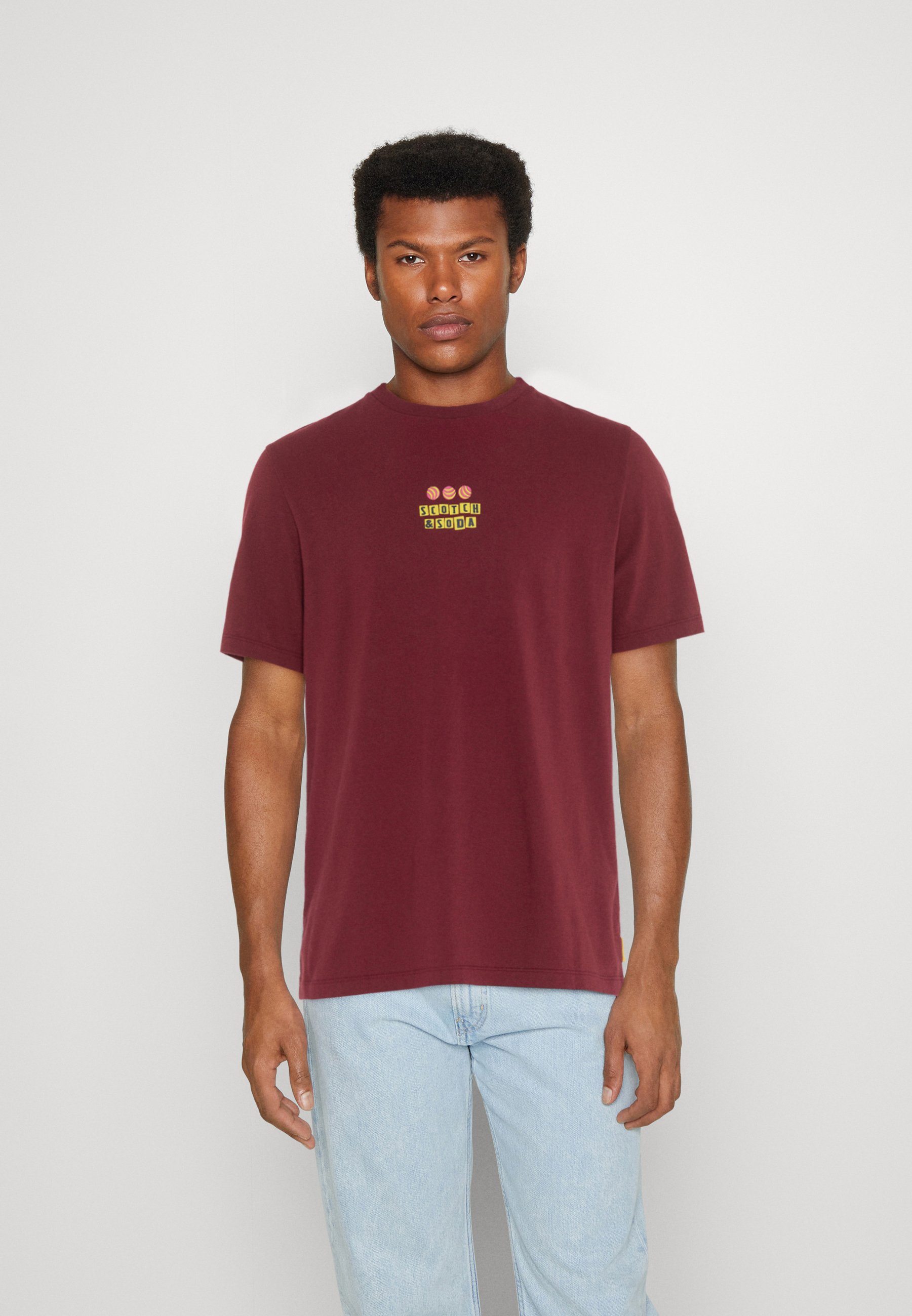 Scotch & Soda REGULAR FIT ARTWORK - Print T-shirt - jam/dark purple