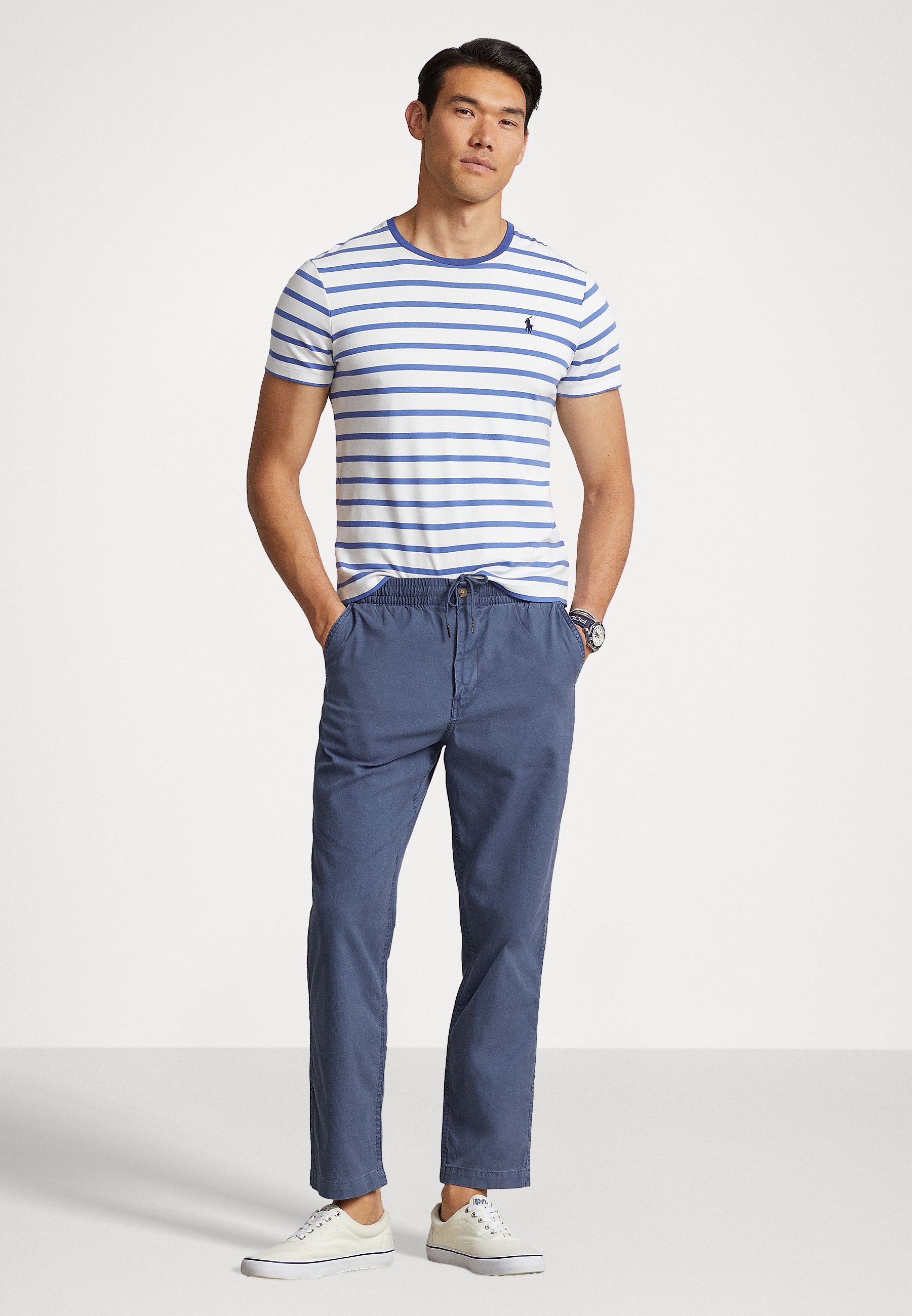 Polo Ralph Lauren PREPSTER FLAT FRONT - Trousers - blue heaven/blue