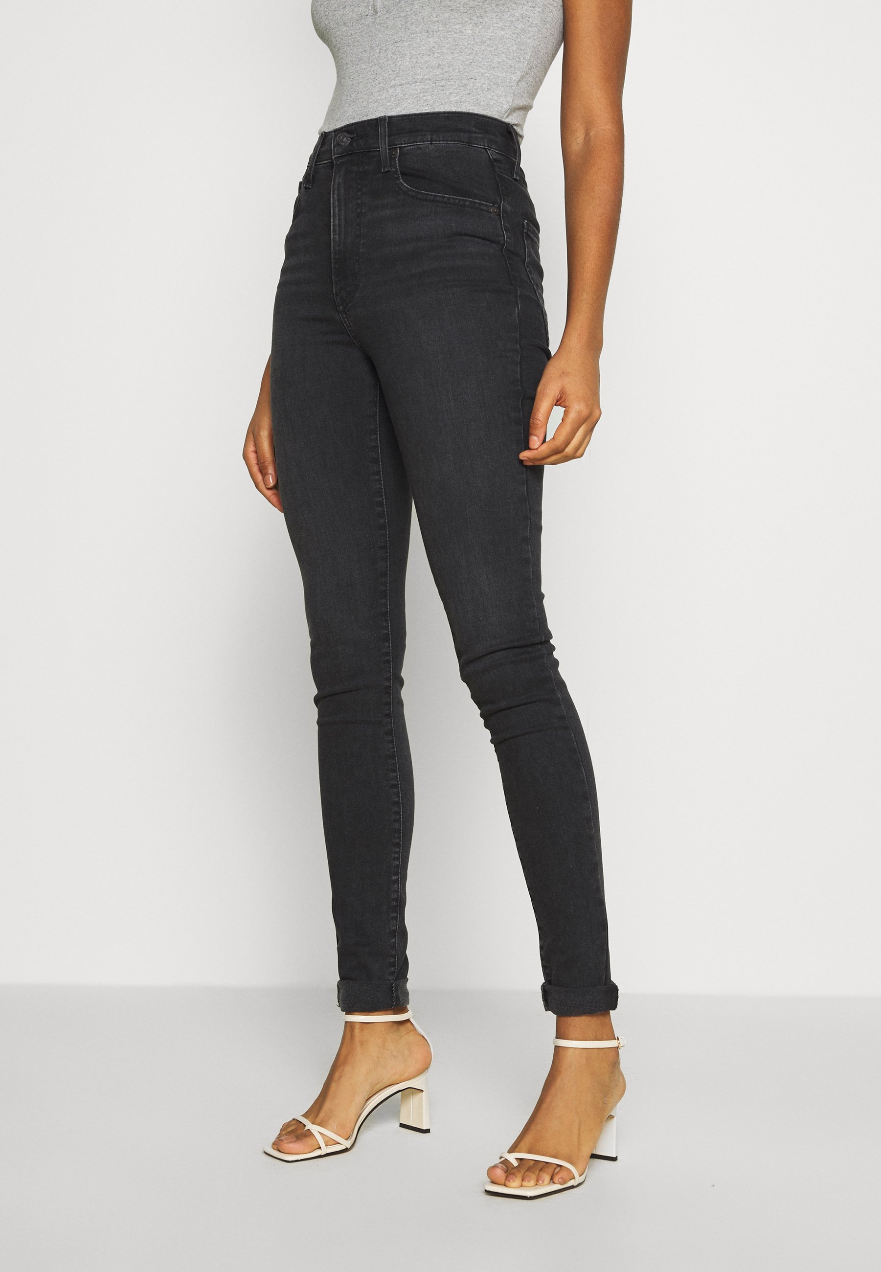 Levi's® MILE HIGH SUPER SKINNY - Jeans Skinny Fit - black haze/grey denim