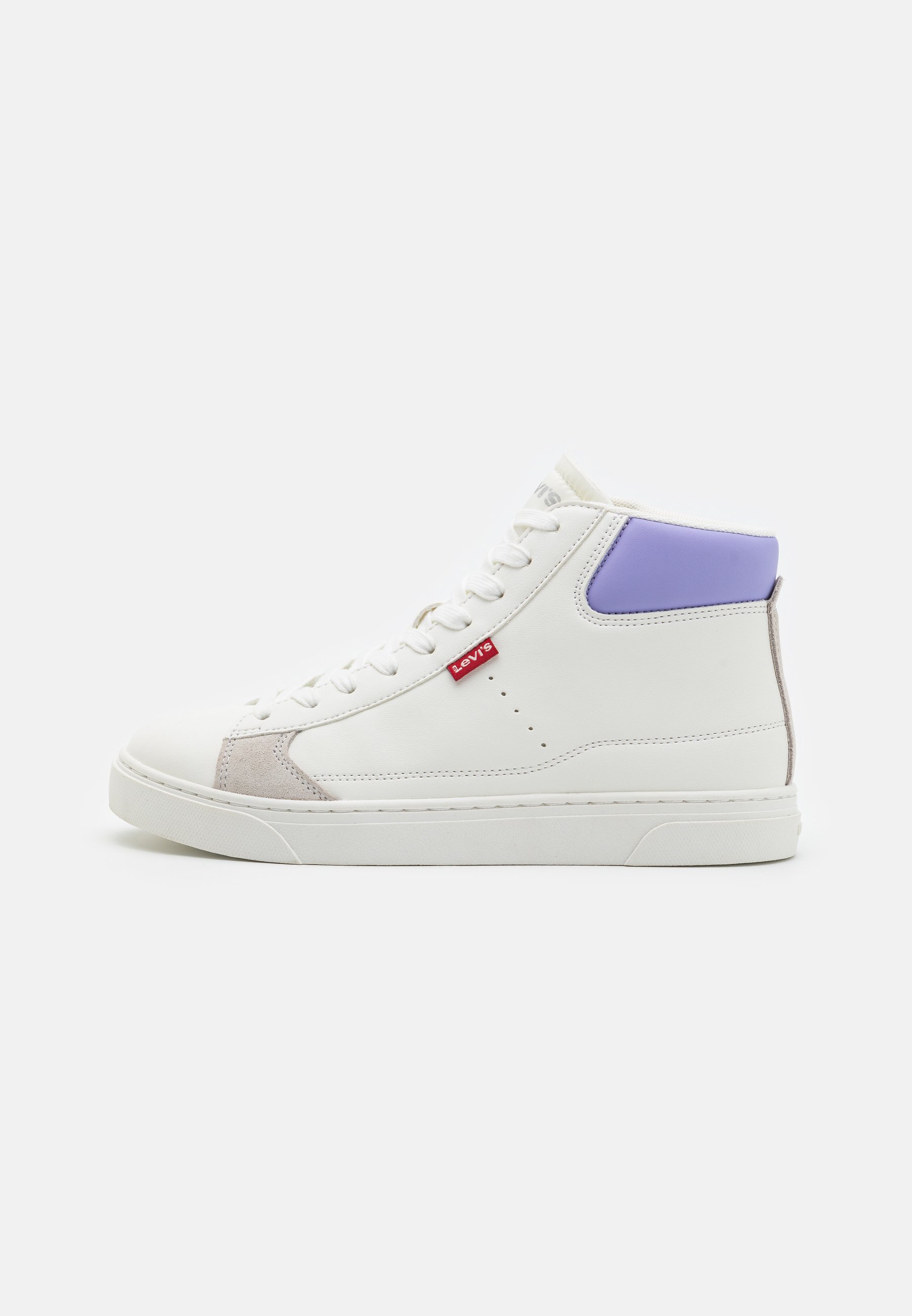 Levi's® BRYSON MID UNISEX - High-top trainers - white/violet/white