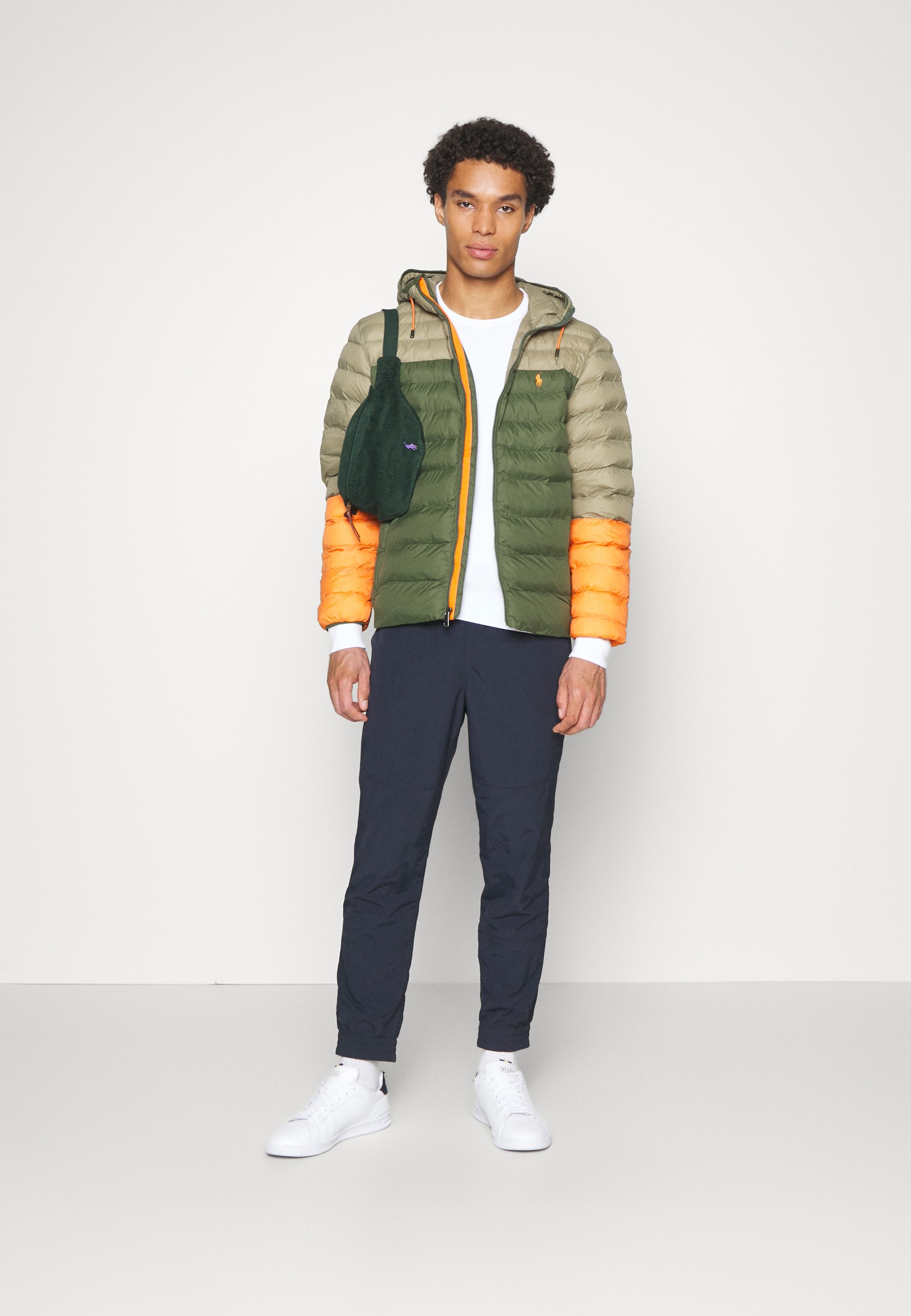 Polo Ralph Lauren INSULATED BOMBER - Down jacket - army/sage green/southern orang/dark green
