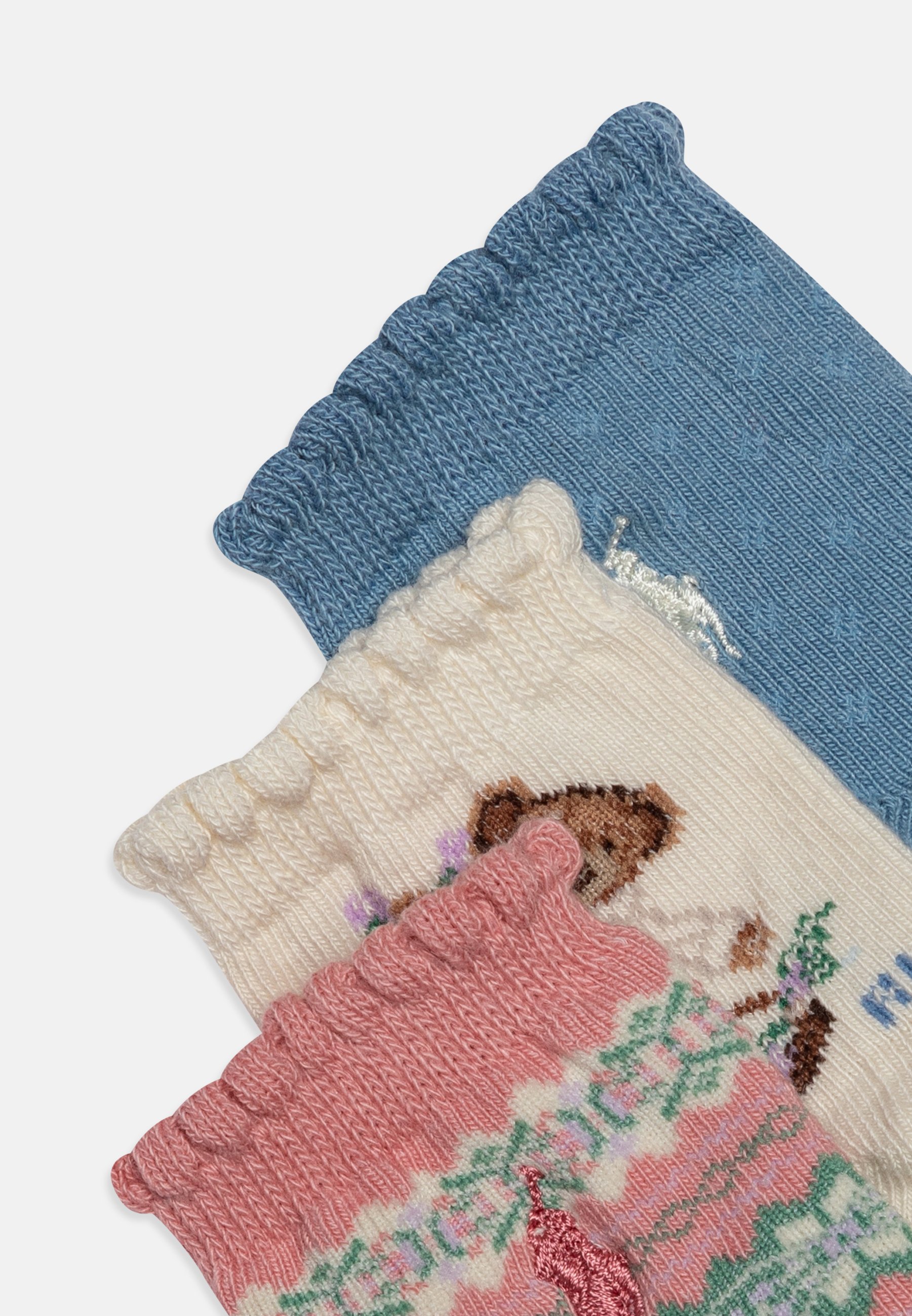 Polo Ralph Lauren BABY COTSWOLDS CREW UNISEX 3 PACK - Socks - ivory/blue/light pink/beige