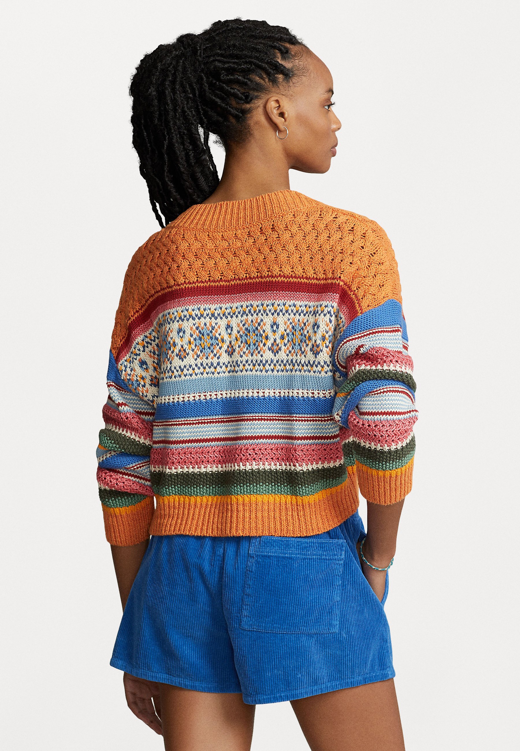 Polo Ralph Lauren LONG SLEEVE - Jumper - orange multi/orange
