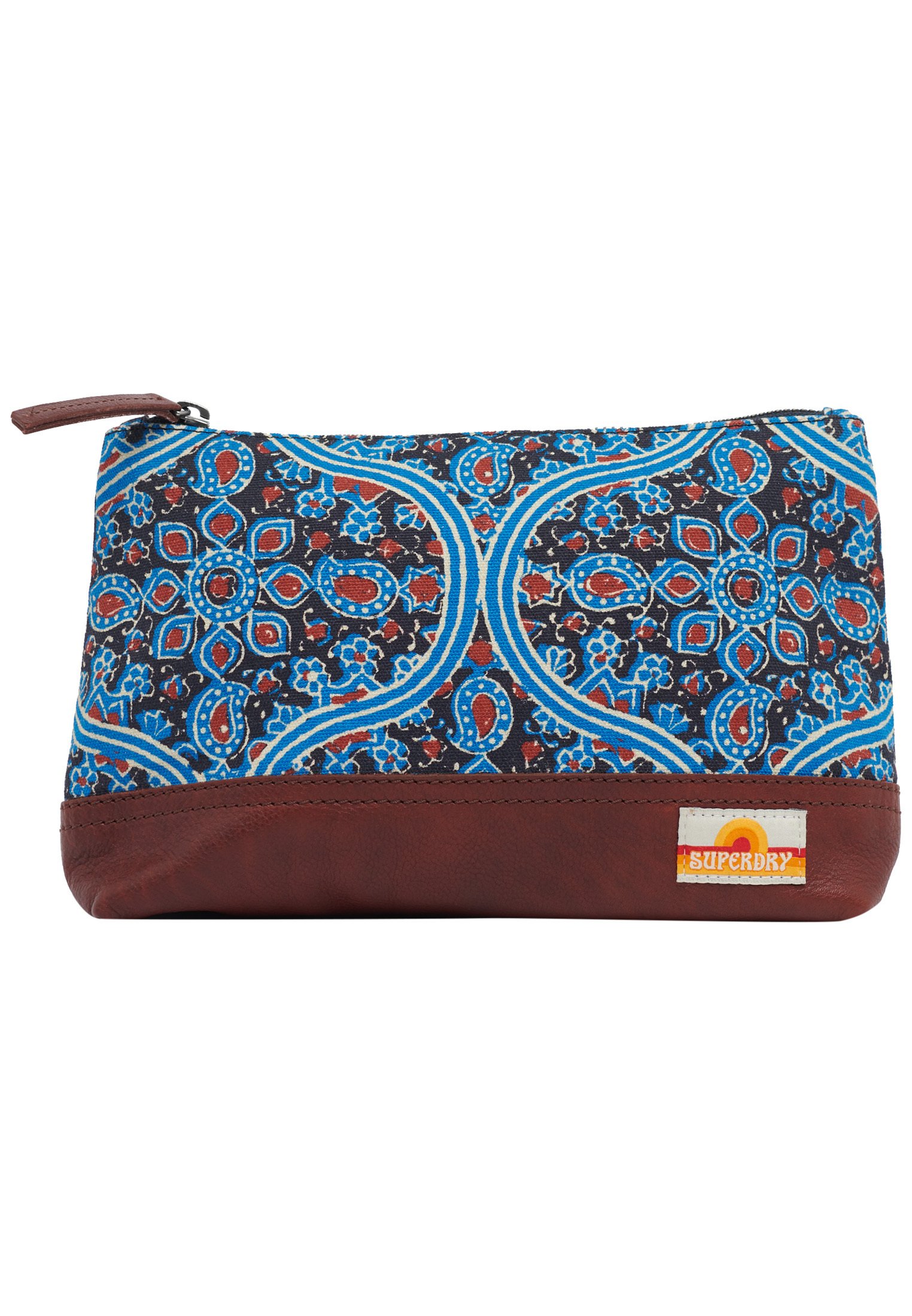 Superdry ELSIE - Wash bag - paisley block print navy/blue