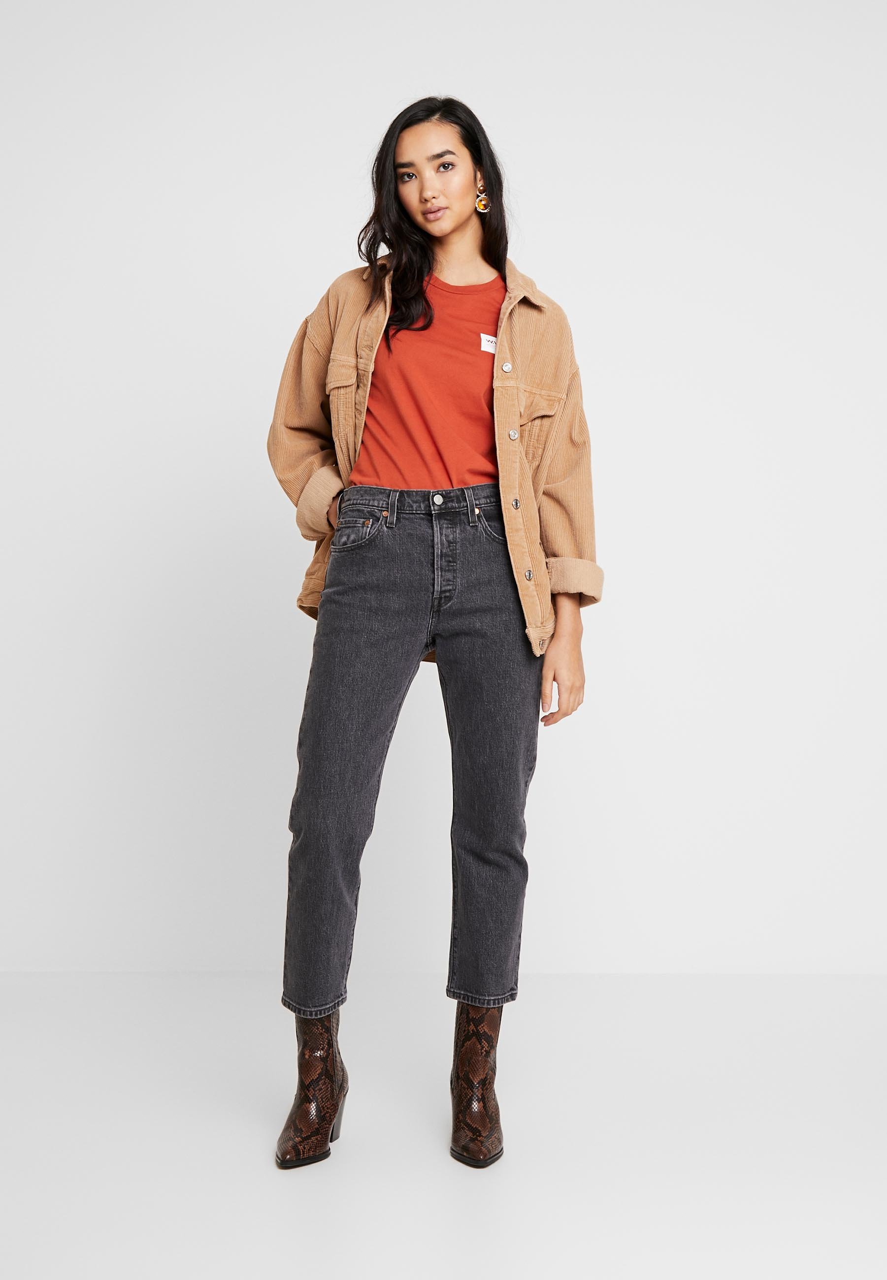 Levi's® 501® CROP - Straight leg jeans - cabo fade/grey denim