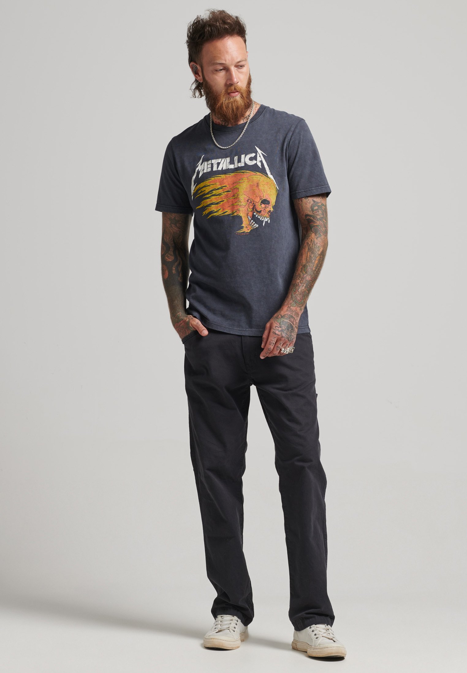 Superdry METALLICA LIMITED EDITION BAND - Print T-shirt - mid backstage black/dark grey