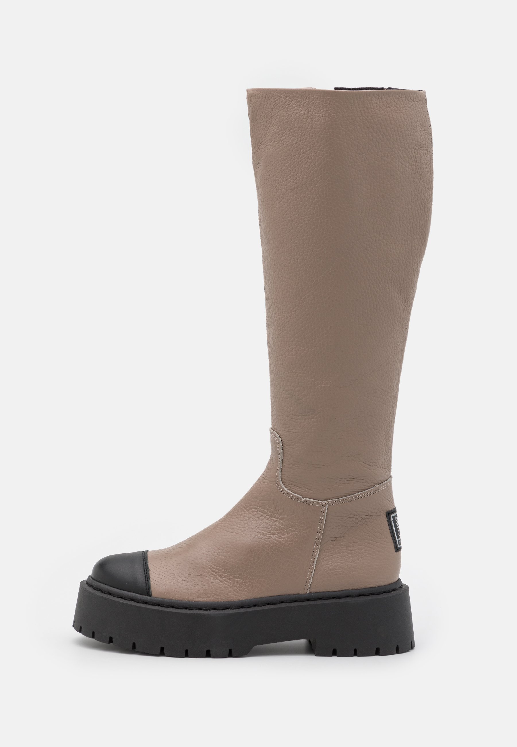 Steve Madden GABI - Platform boots - greige/black/beige