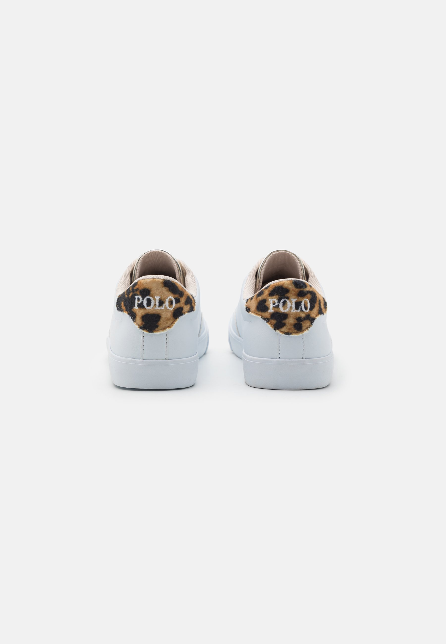 Polo Ralph Lauren THERON UNISEX - Trainers - white smooth/gold/white