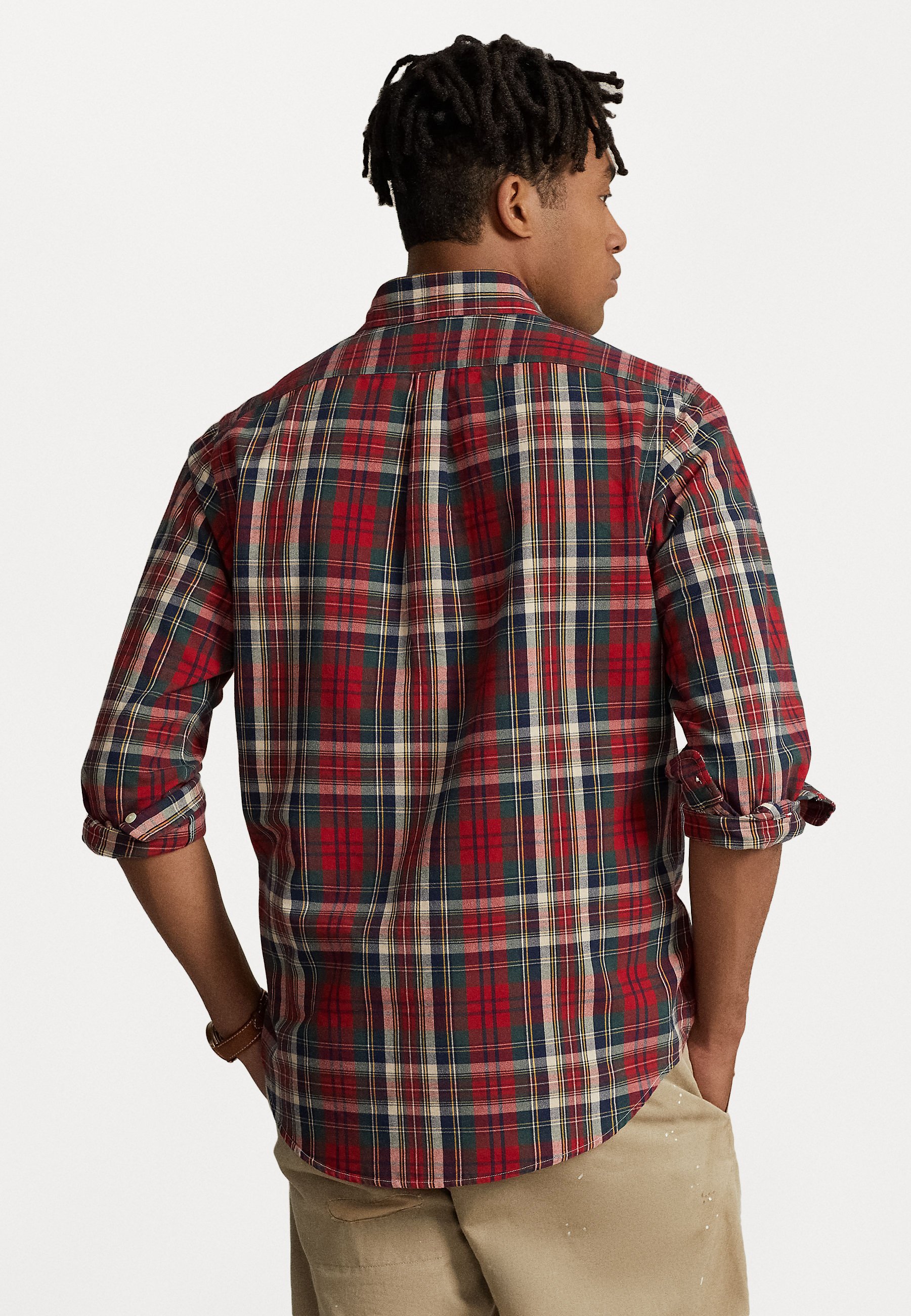 Polo Ralph Lauren LONG SLEEVE - Shirt - red/green multi/red