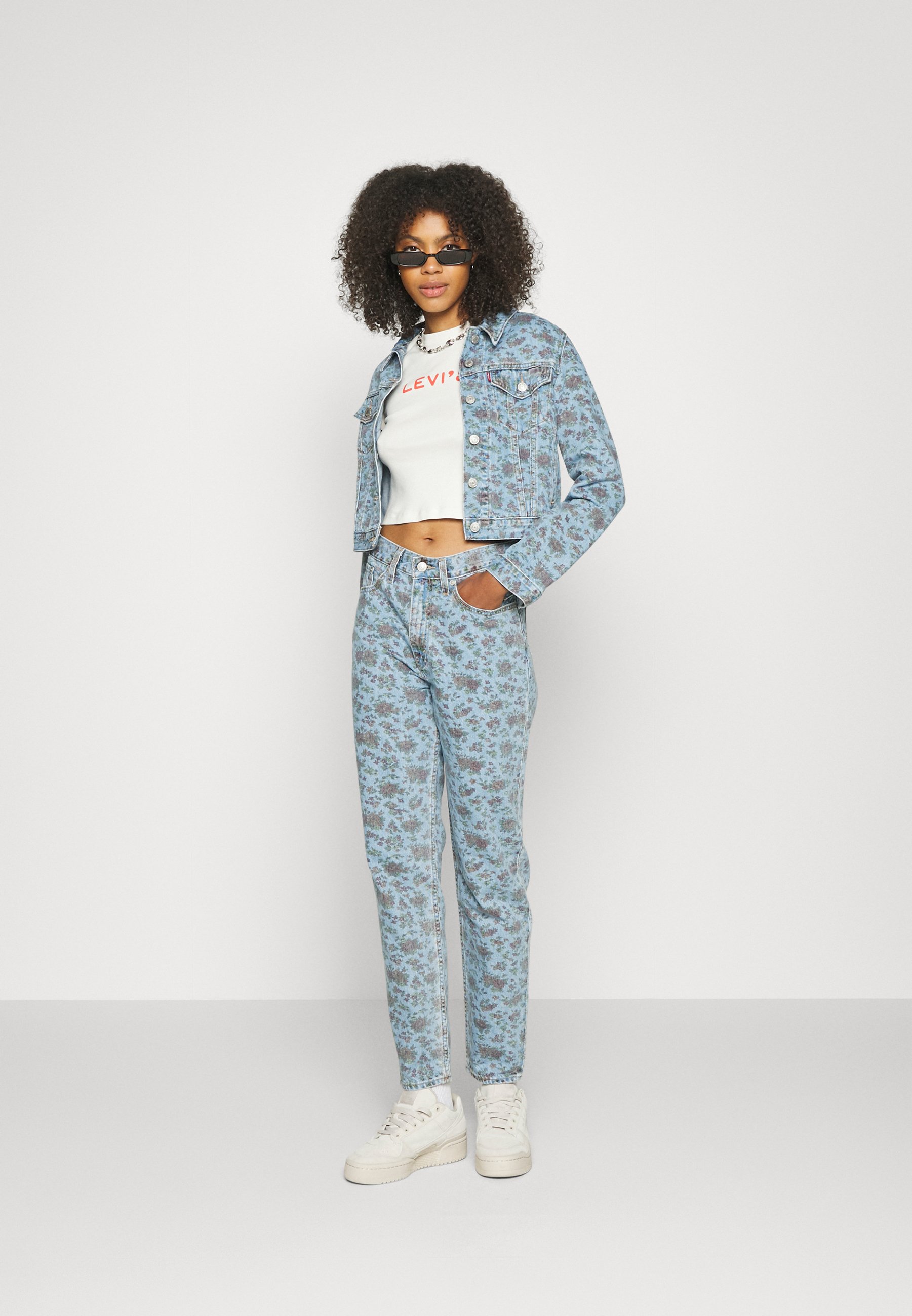 Levi's® 80's MOM - Jeans Tapered Fit -  indigo pattern/multi-coloured