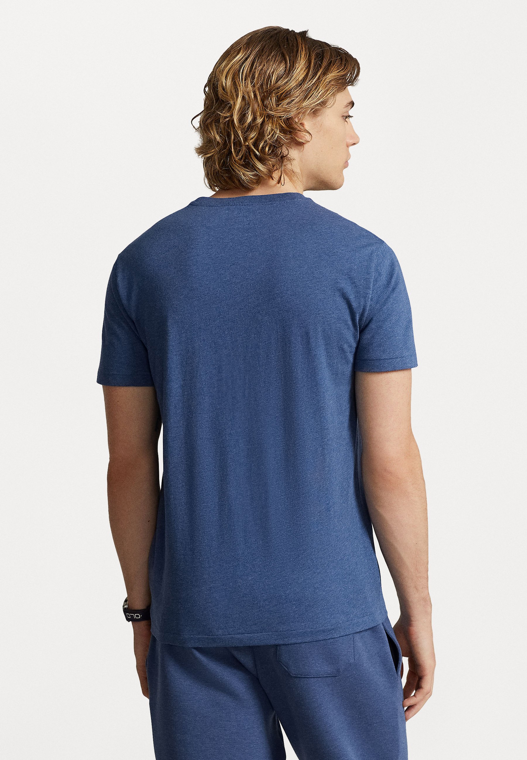 Polo Ralph Lauren SHORT SLEEVE - Basic T-shirt - derby blue heather/blue