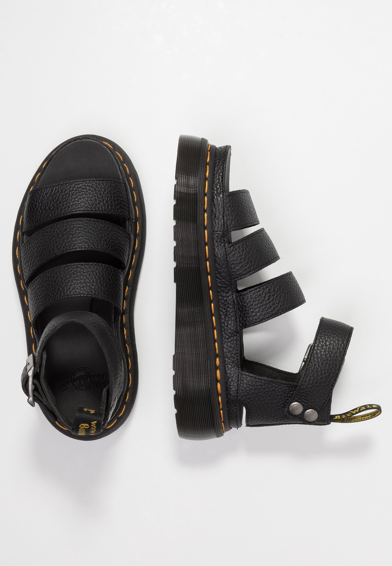 Dr. Martens CLARISSA QUAD - Platform sandals - black aunt sally/black