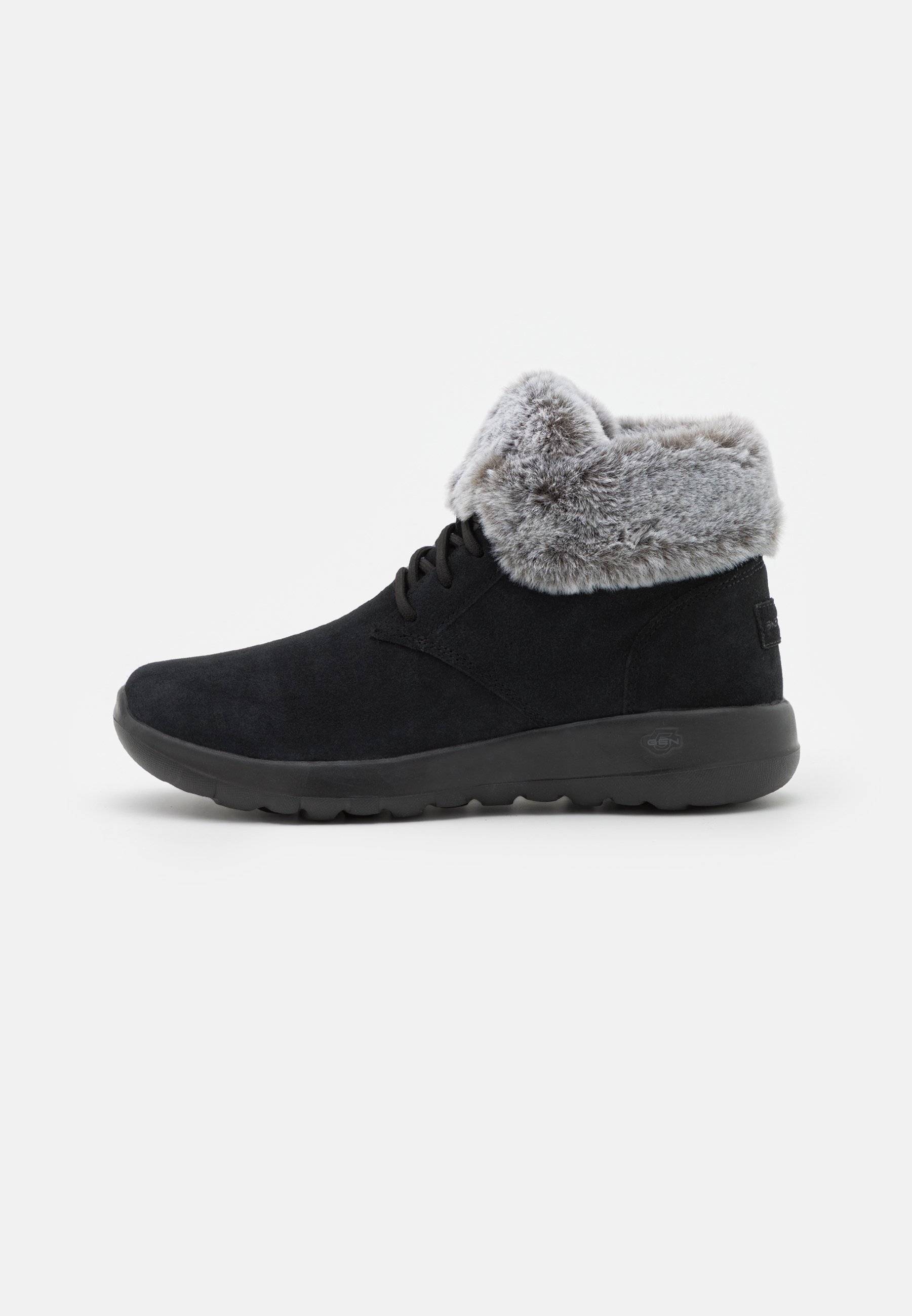 Skechers ON THE GO JOY - Lace-up ankle boots - black/grey/black