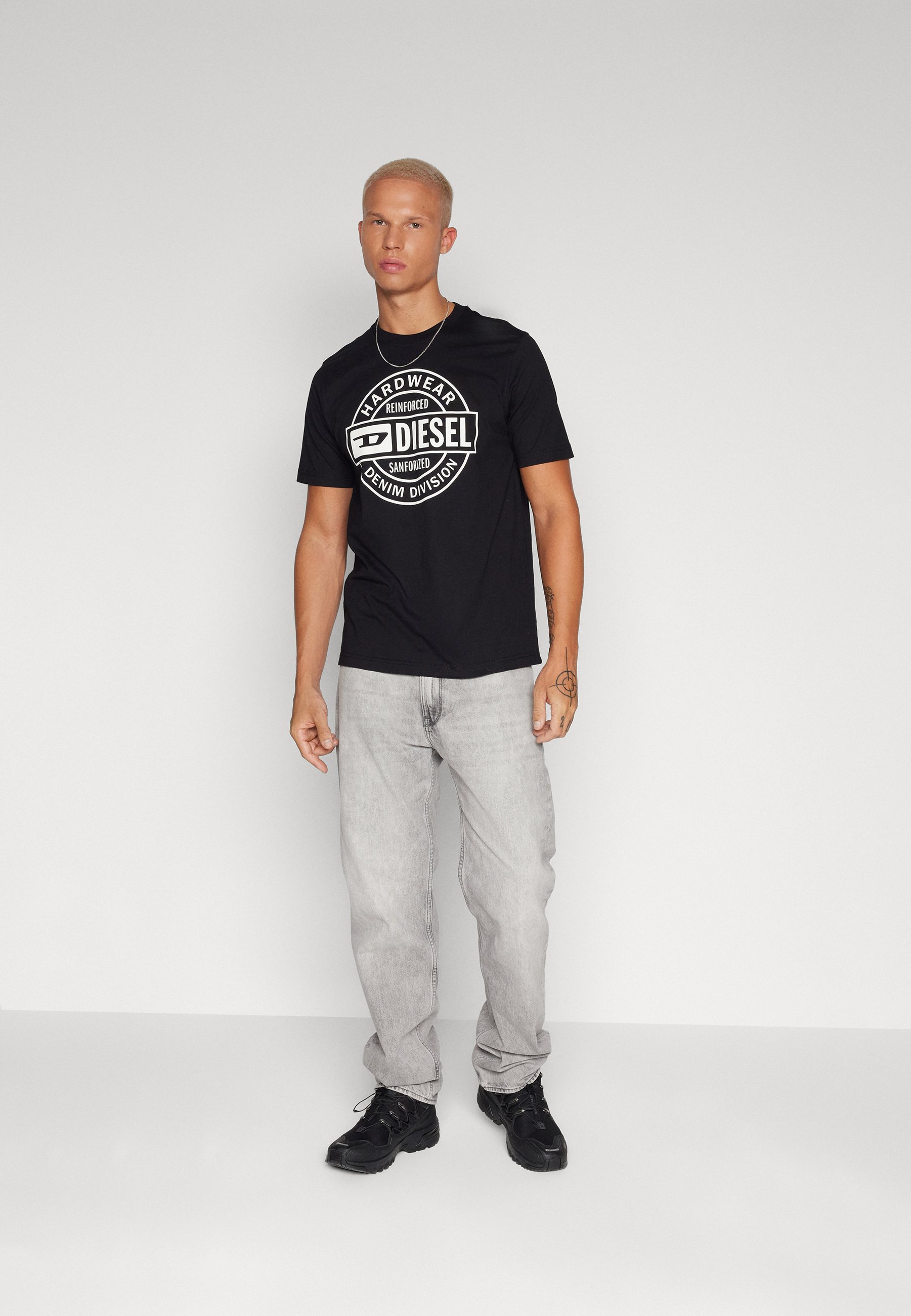 Diesel JUST GENDERLESS UNISEX - Print T-shirt - black