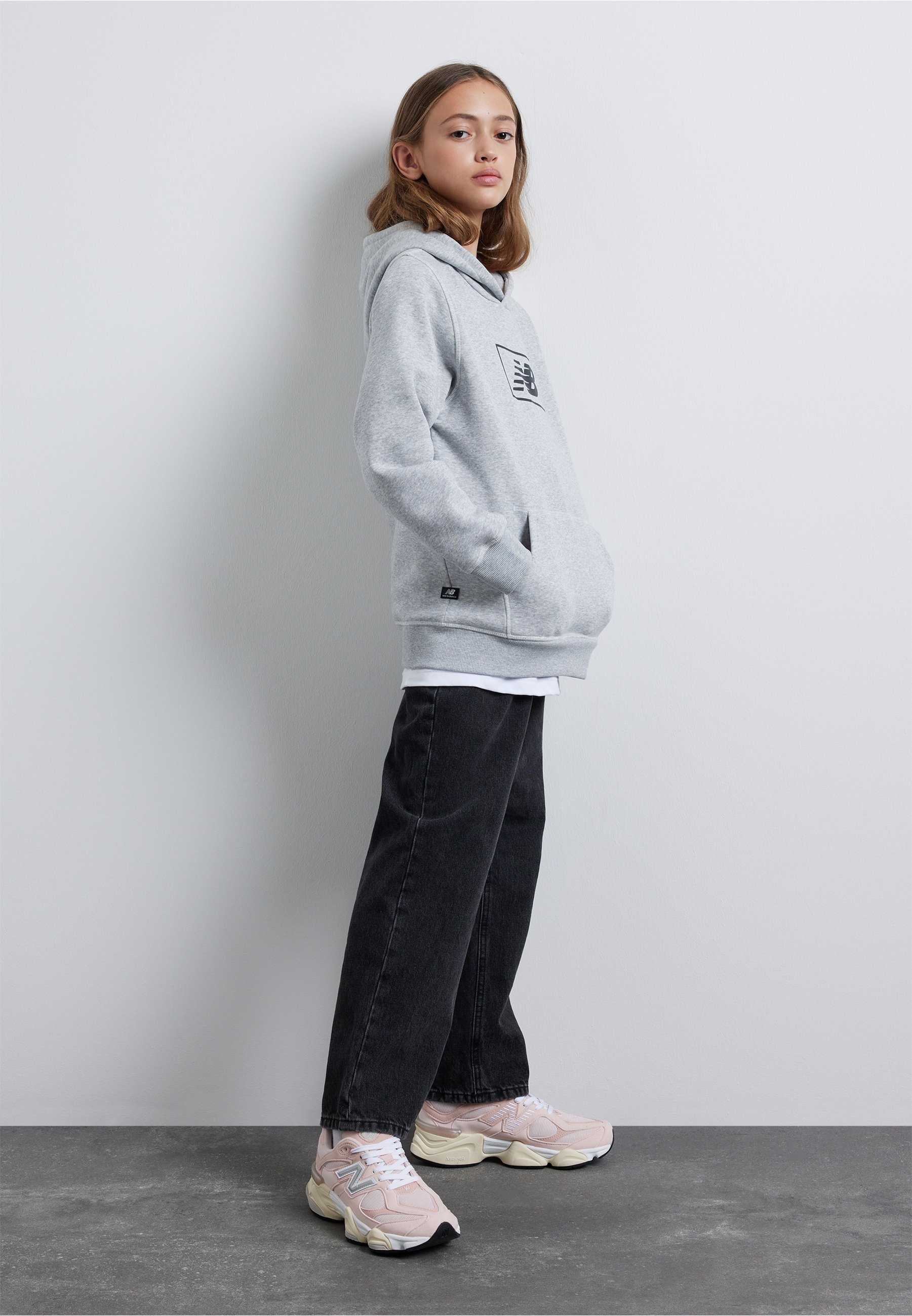 NB ESSENTIALS BRUSHED BACK HOODIE UNISEX - Sweatshirt - athletic grey/grey