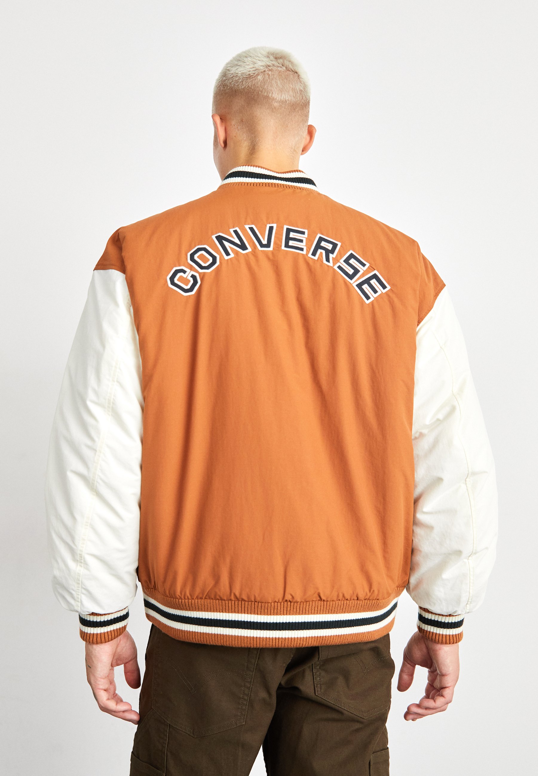Converse ALL STAR VARSITY PADDED JACKET - Bomber Jacket - brown