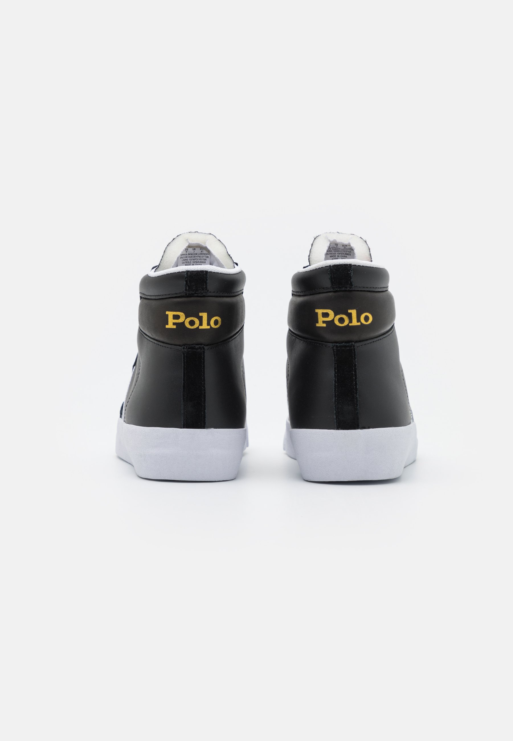 Polo Ralph Lauren COURT VULC MID UNISEX - High-top trainers - black/white/black