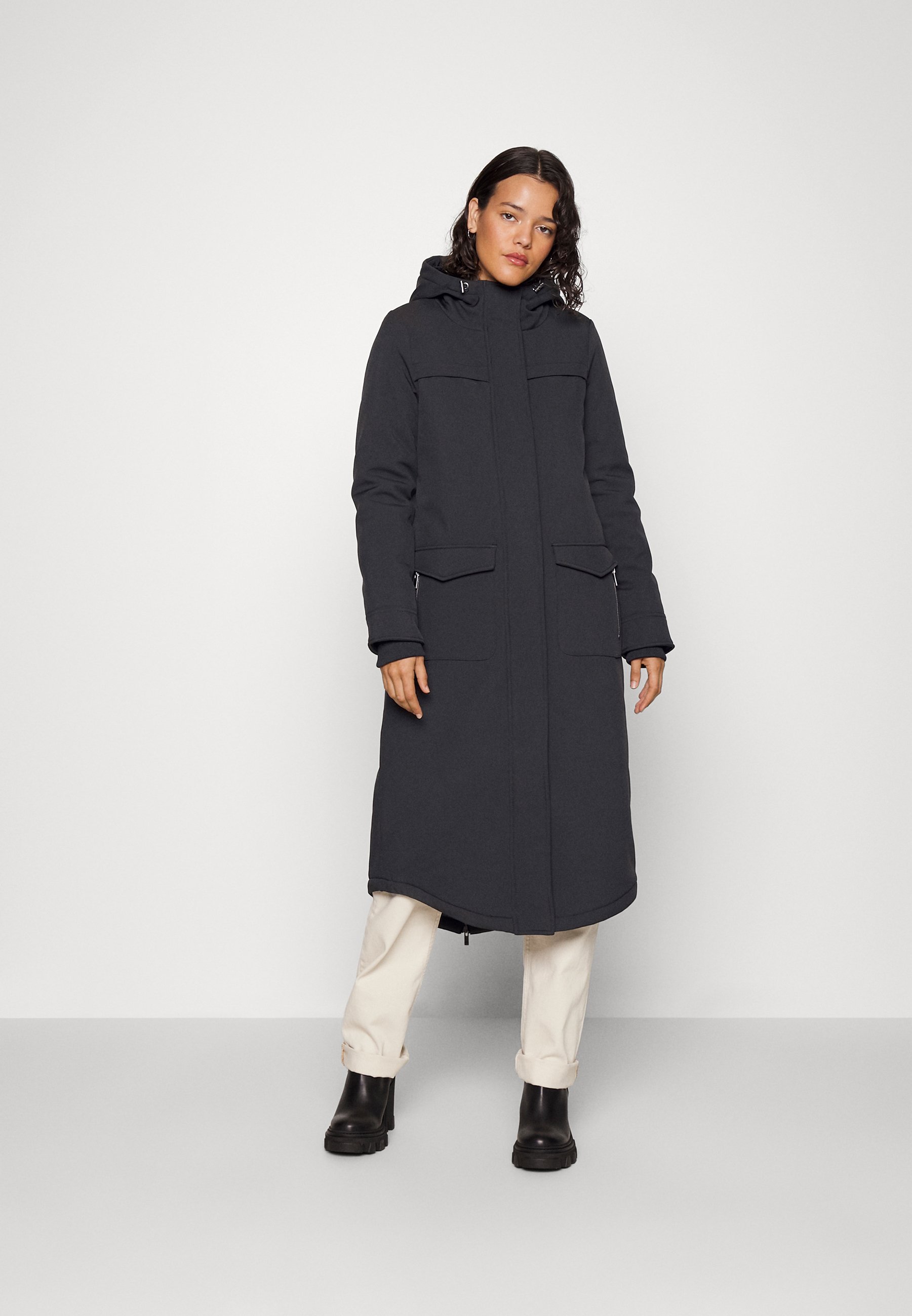 ONLY ONLMAASTRICHT LONG - Winter coat - black