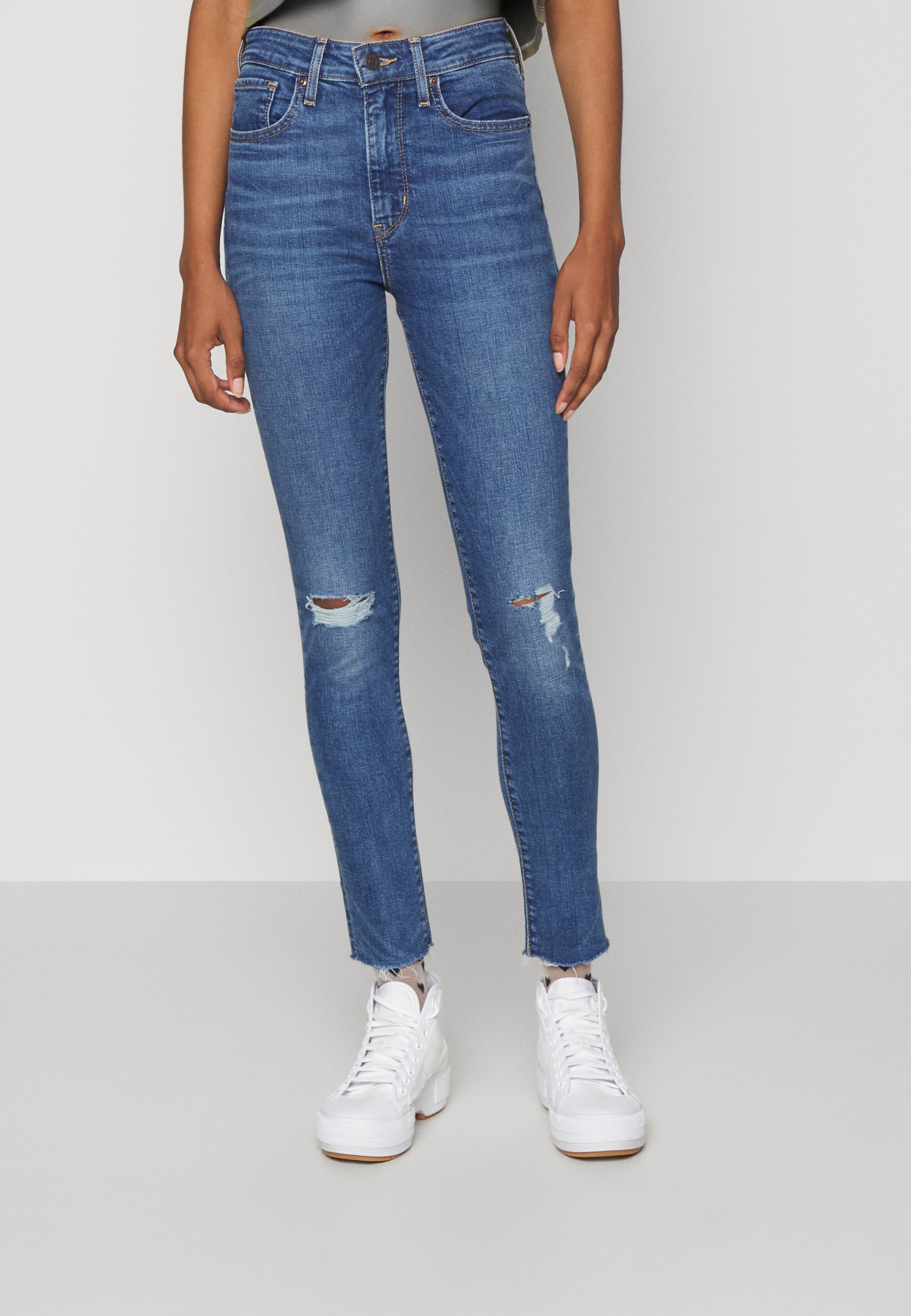 Levi's® 721™ HIGH RISE SKINNY - Jeans Skinny Fit - indigo/destroyed denim