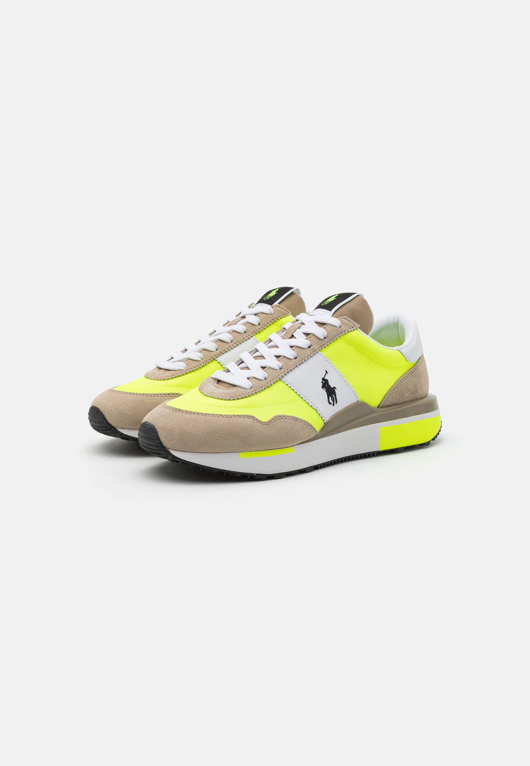 Polo Ralph Lauren TRAIN 89 TOP LACE UNISEX - Trainers - milkshake/safety yellow/beige