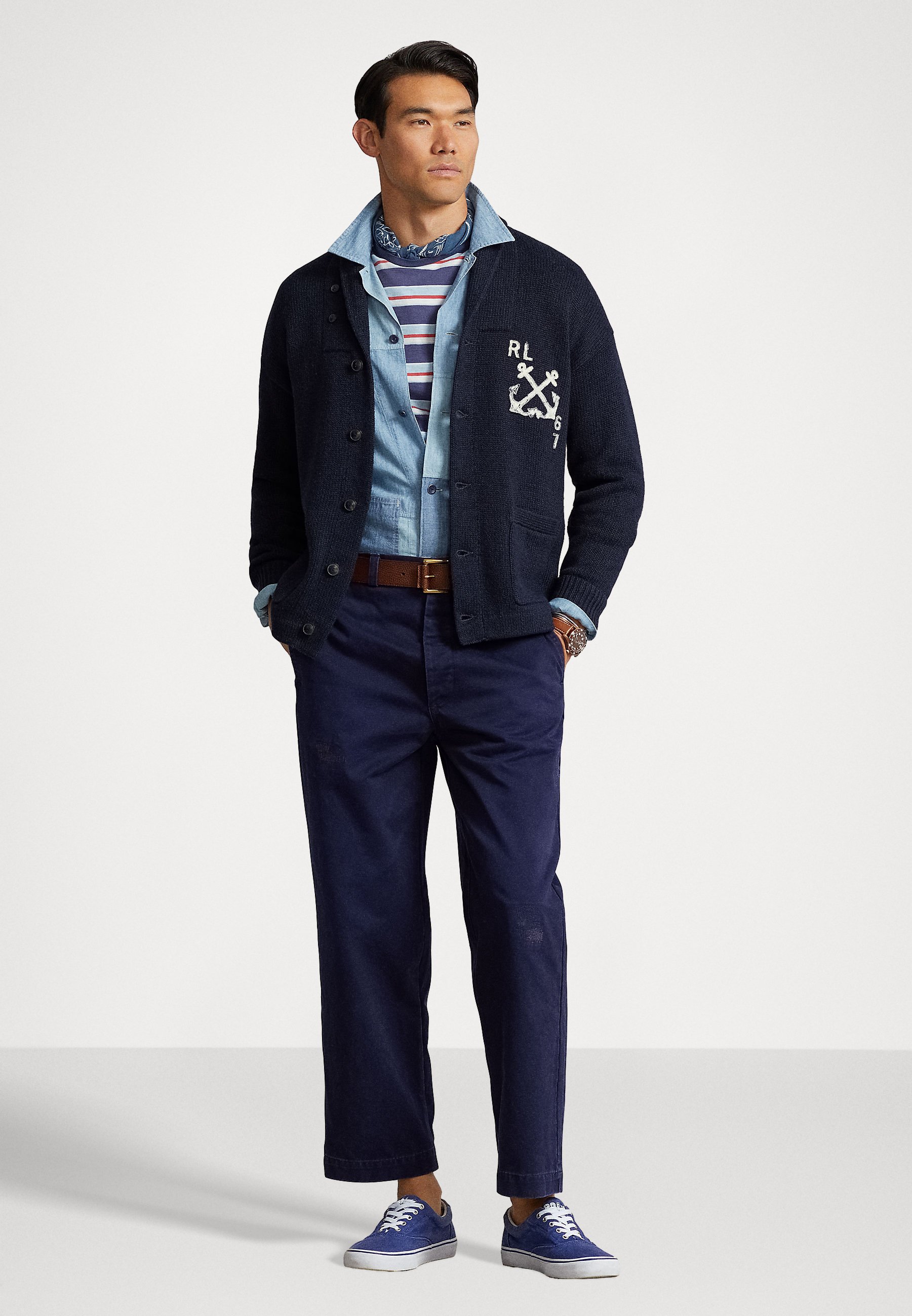 Polo Ralph Lauren LONG SLEEVE - Cardigan - navy/dark blue