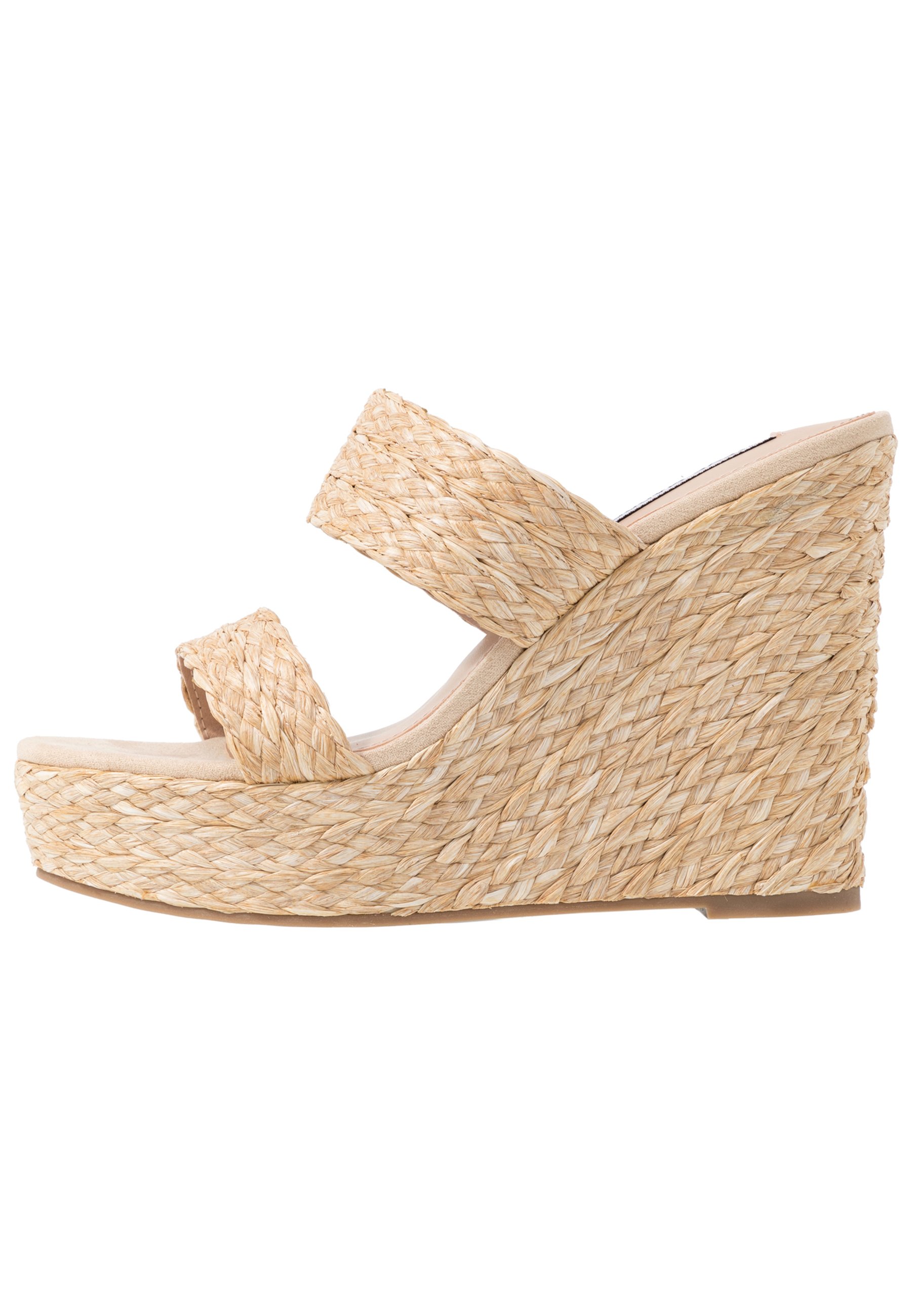 Steve Madden SUNFLOWER WEDGE - Heeled mules - natural/beige