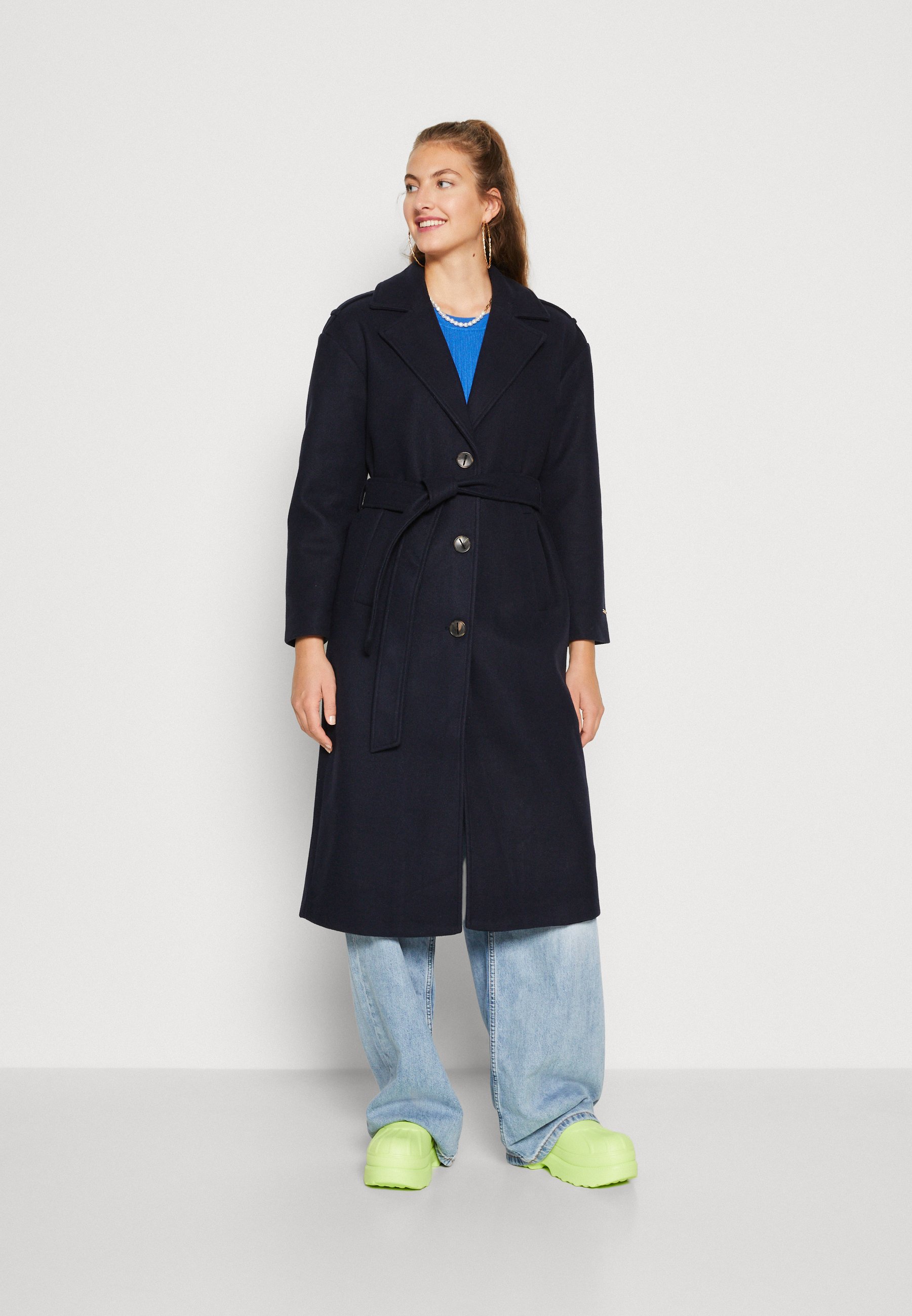 ONLY ONLNEWEMMA LONG COAT - Classic coat - night sky/dark blue