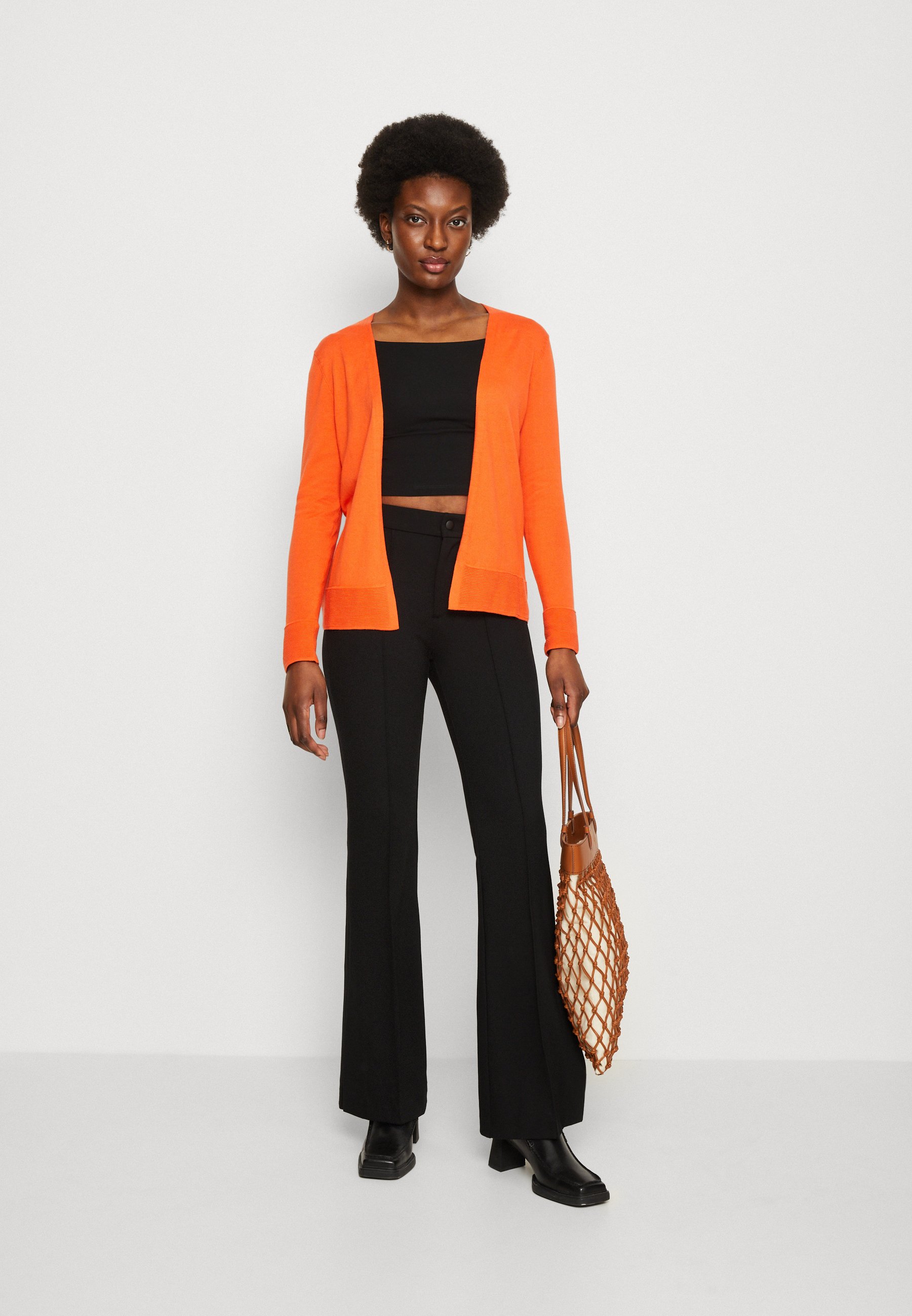 Esprit OPEN CARDIGAN - Cardigan - orange red/orange