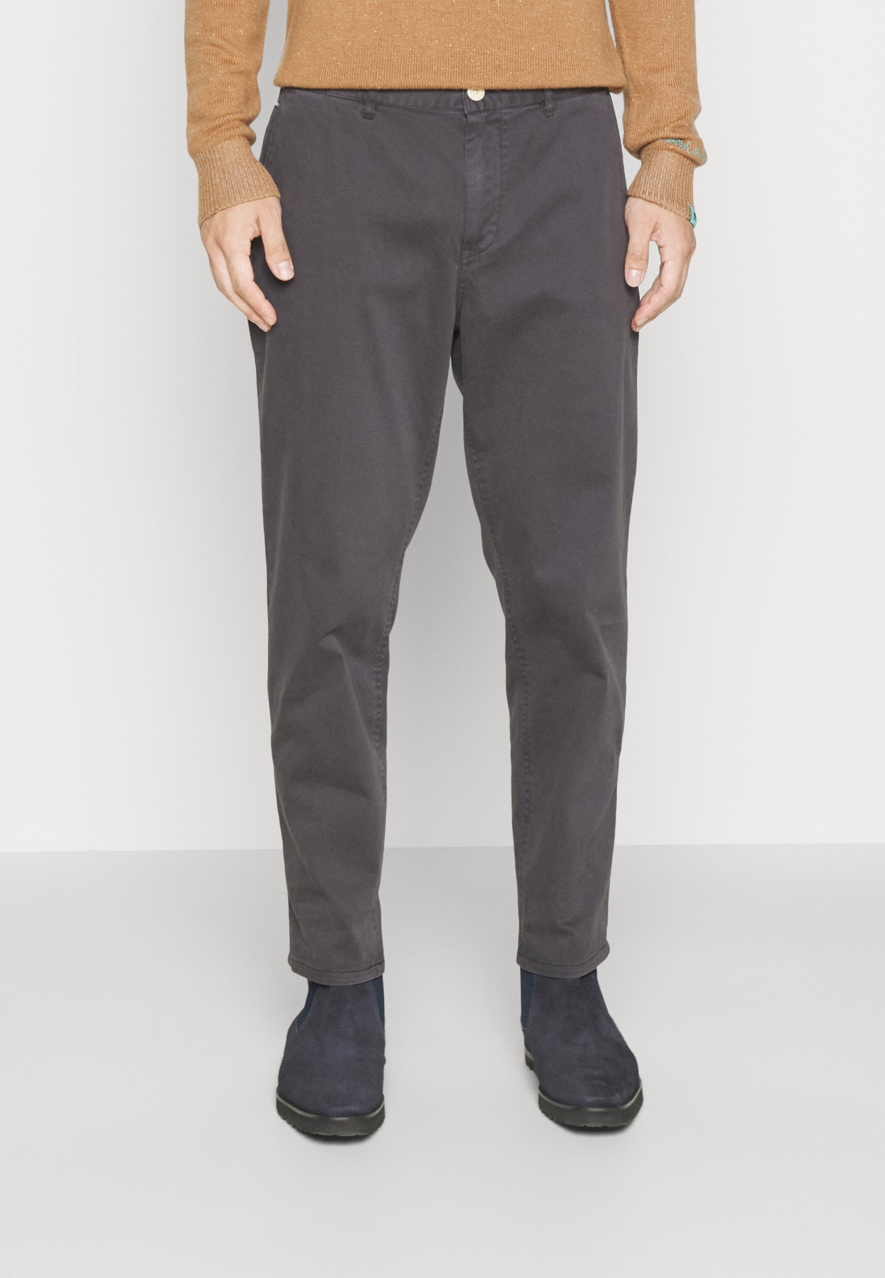 Scotch & Soda DRIFT GARMENT DYED STRETCH - Trousers - moondust/dark grey