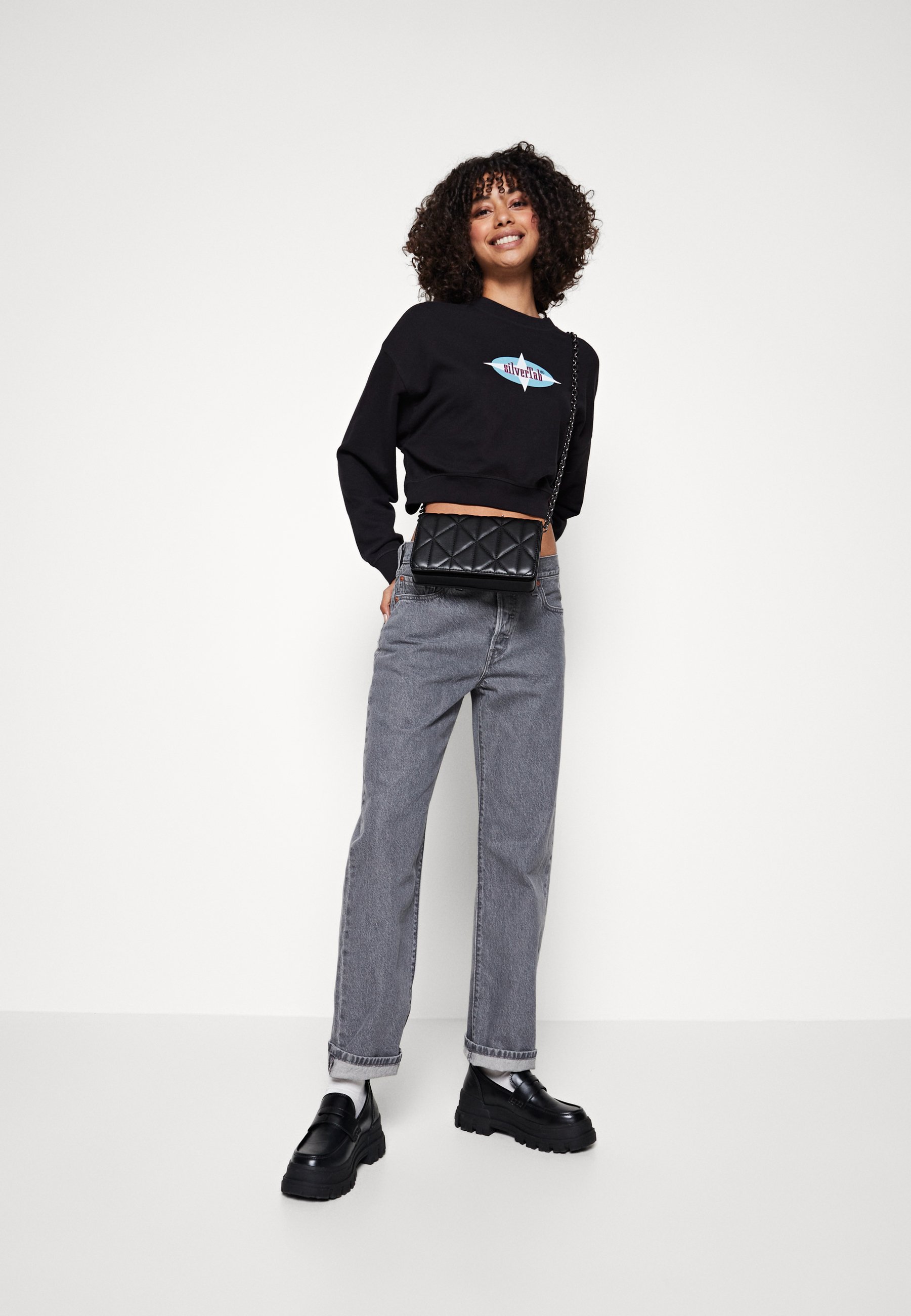 Levi's® GRAPHIC LAUNDRY CREW - Sweatshirt - caviar/black